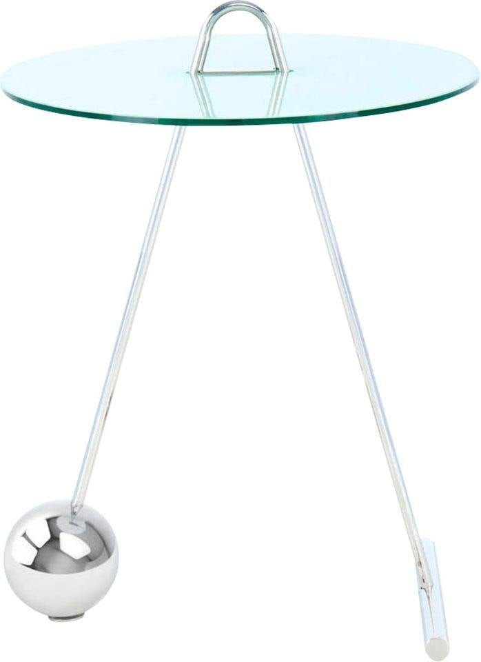 Kayoom Beistelltisch »Pendulum 525, mit runder Tischplatte«, (1 St.), Marmoroptik, Gestell im Pendel-Design, praktisch tragbar