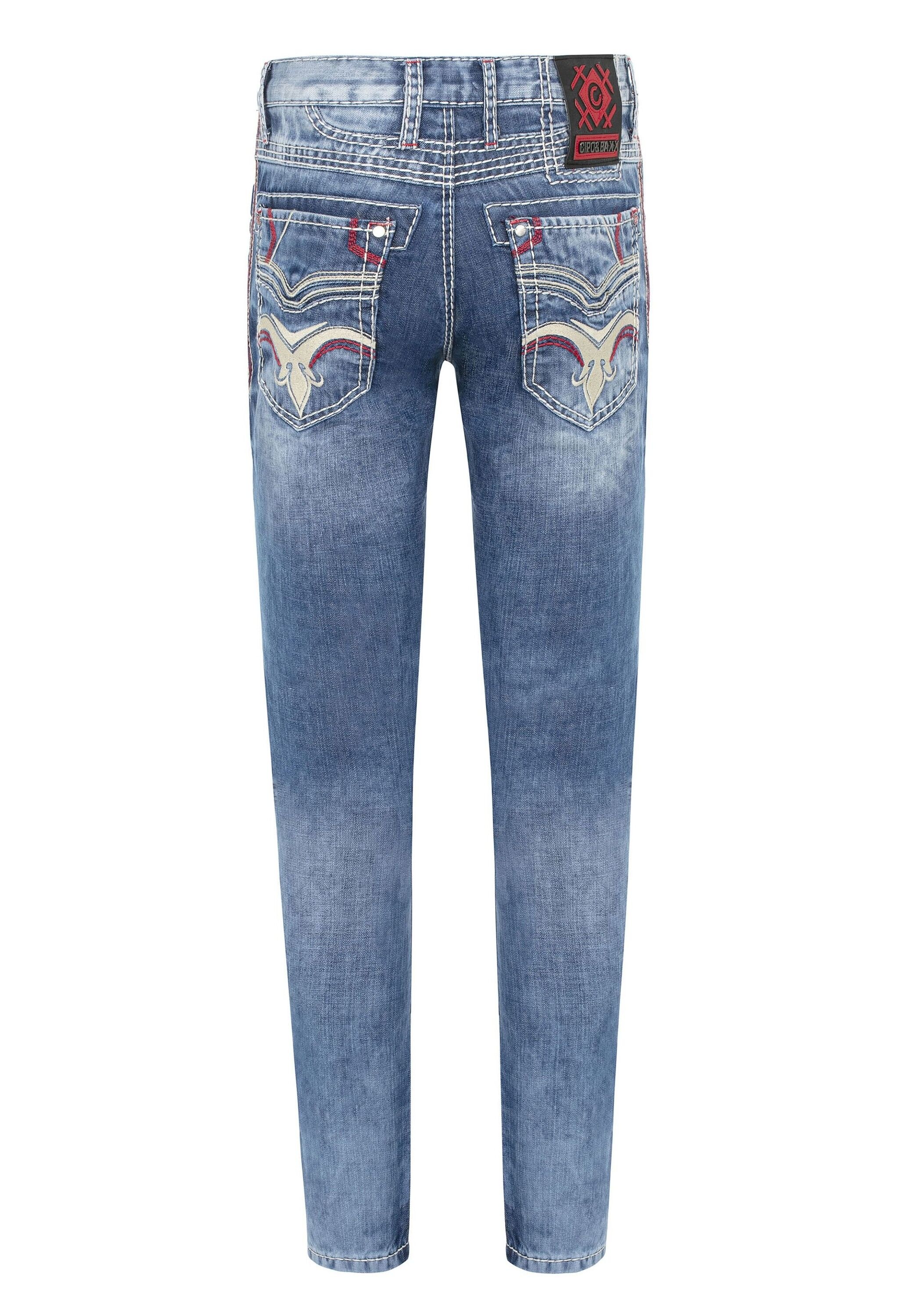 Cipo & Baxx 5-Pocket-Jeans »Cipo & Baxx Jeans« bequeme Jeans im lässigen Destroyed-Look, CD651