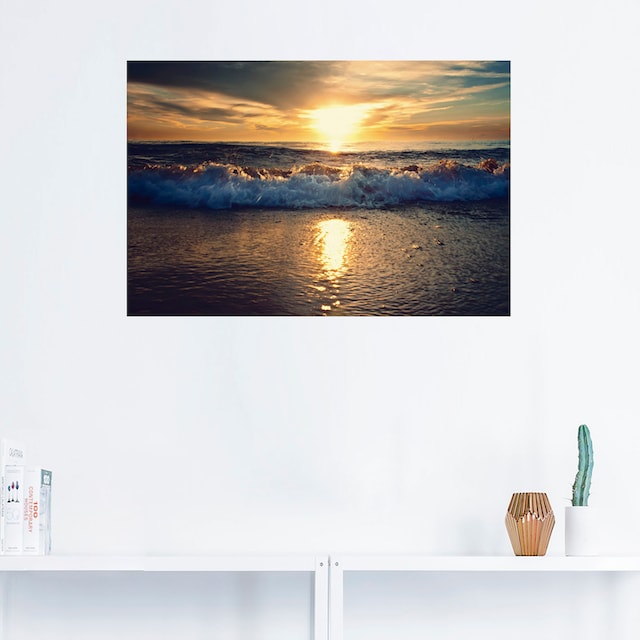 Artland Wandbild »Sonnenuntergang am Meer«, Gewässer, (1 St.), als Alubild,  Leinwandbild, Wandaufkleber oder Poster in versch. Größen online bei OTTO