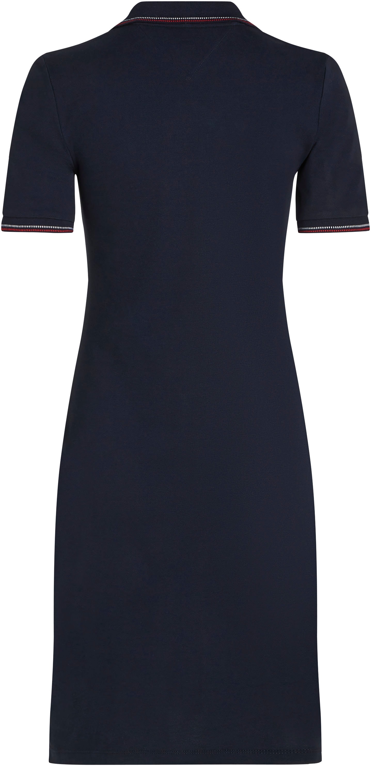 Tommy Hilfiger Polokleid »SLIM RWB TIPPING POLO 1/2SLV DRS«, mit Logostickerei