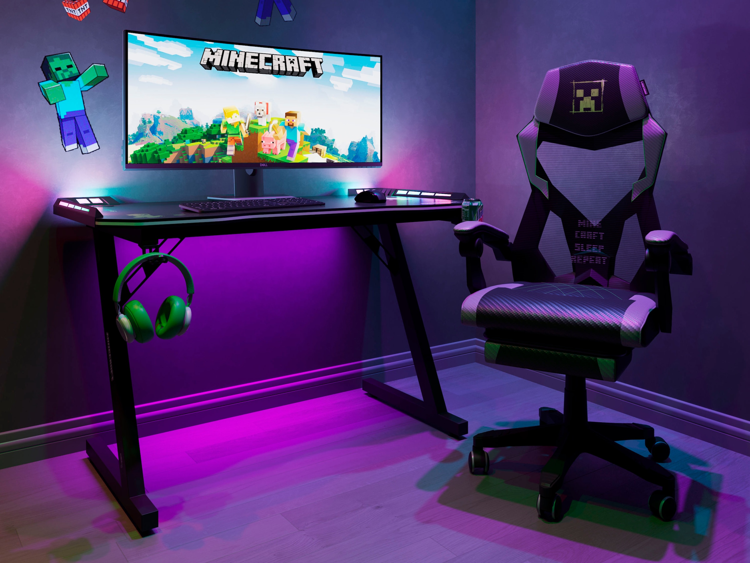 Phoenix Gamingtisch inkl RGB LED Beleuchtung