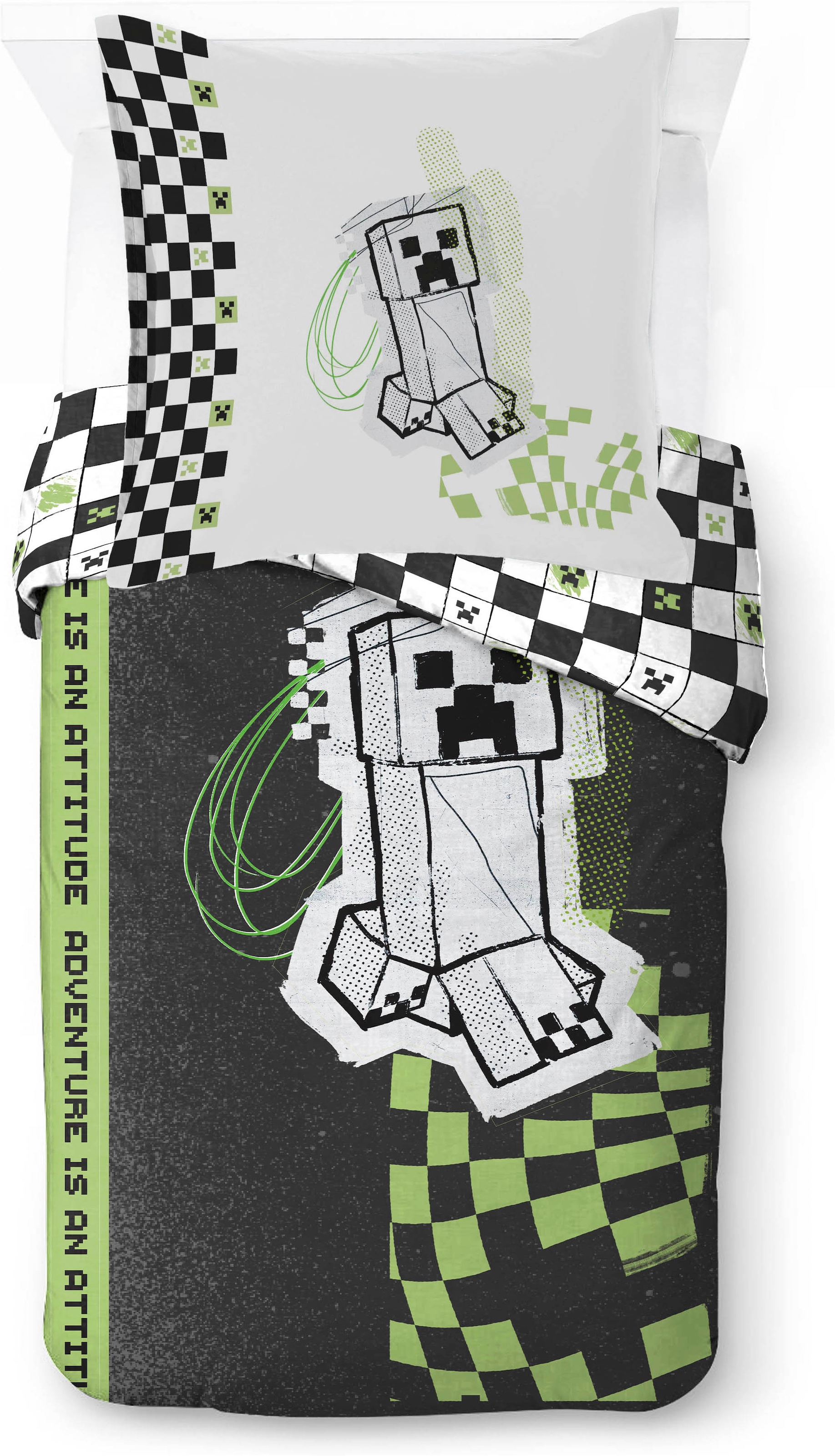 Minecraft Kinderbettwäsche »Minecraft Doodle Skate« 2 100% Baumwolle