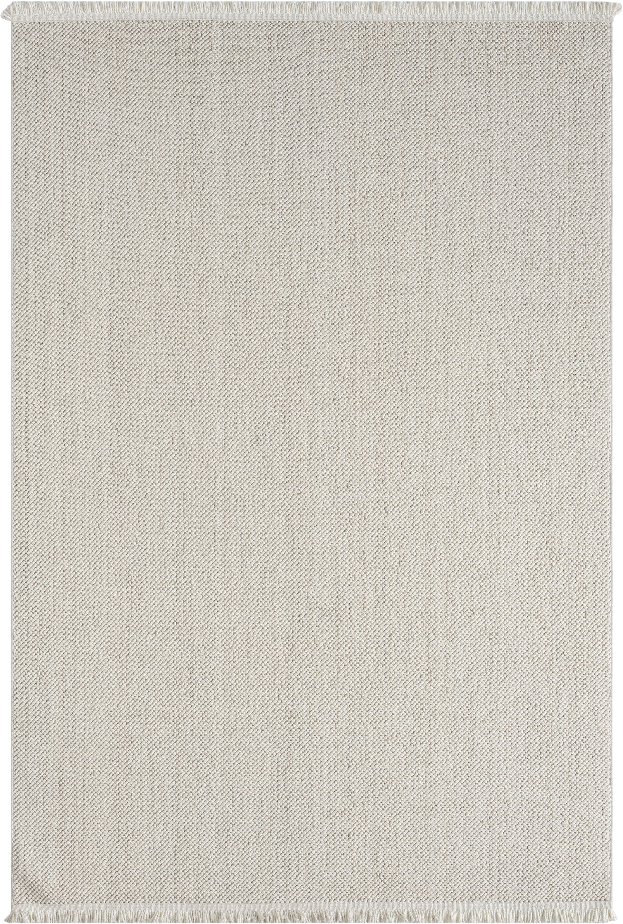 Myflair Möbel & Accessoires Teppich »Ava« rechteckig 7 mm Höhe Uni Farben, meliert, Sisal-Optik, auch in rund erhältlich, mit Fransen