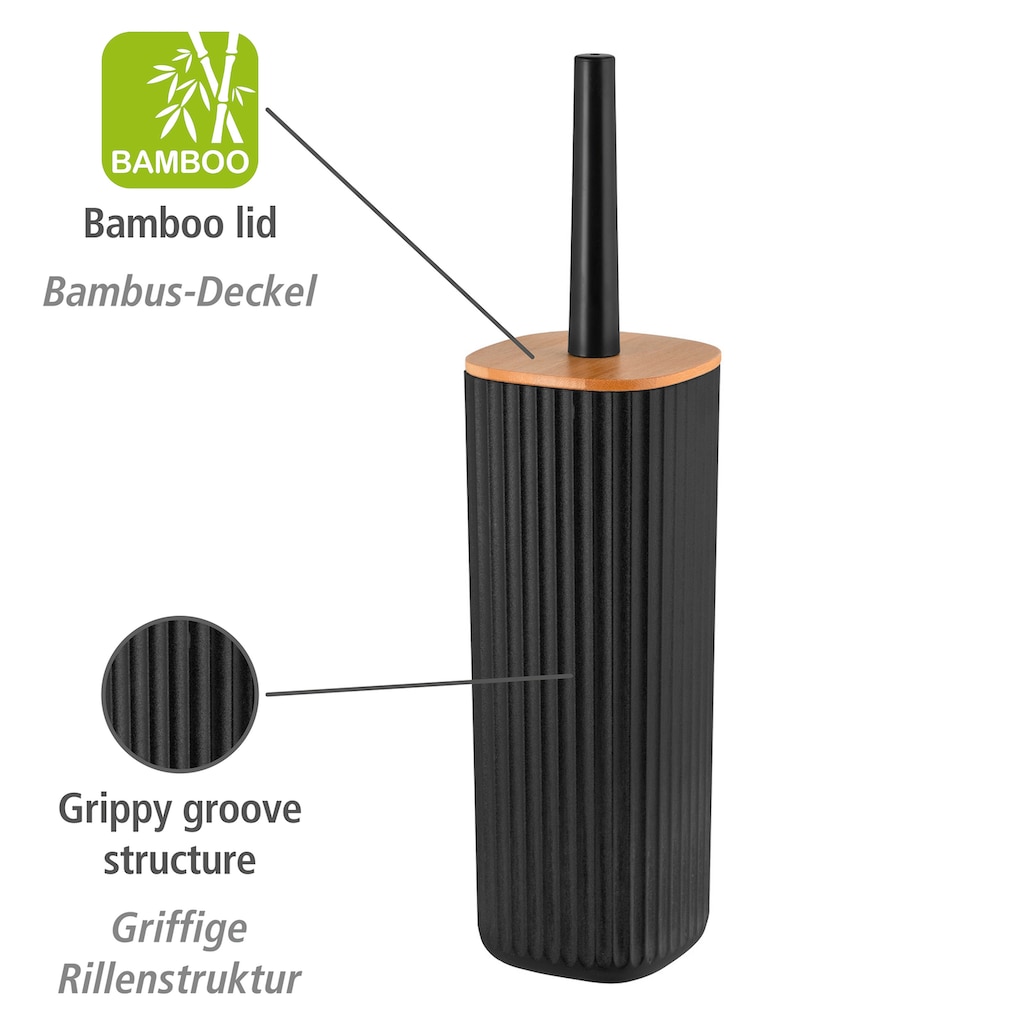 WENKO WC-Garnitur »Rotello«, aus Kunststoff-Bambus