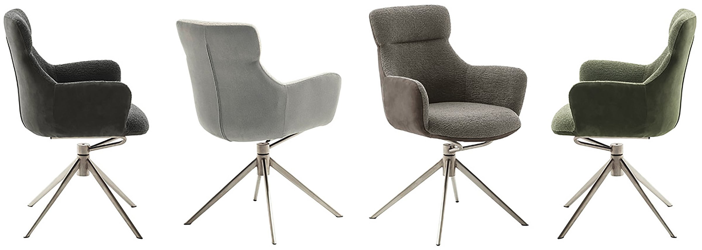 MCA furniture Esszimmerstuhl »PELION« () (2er-Set), drehbar 360°, Dreh- & Schwingfunktion, Sitzhöhe ca. 50 cm