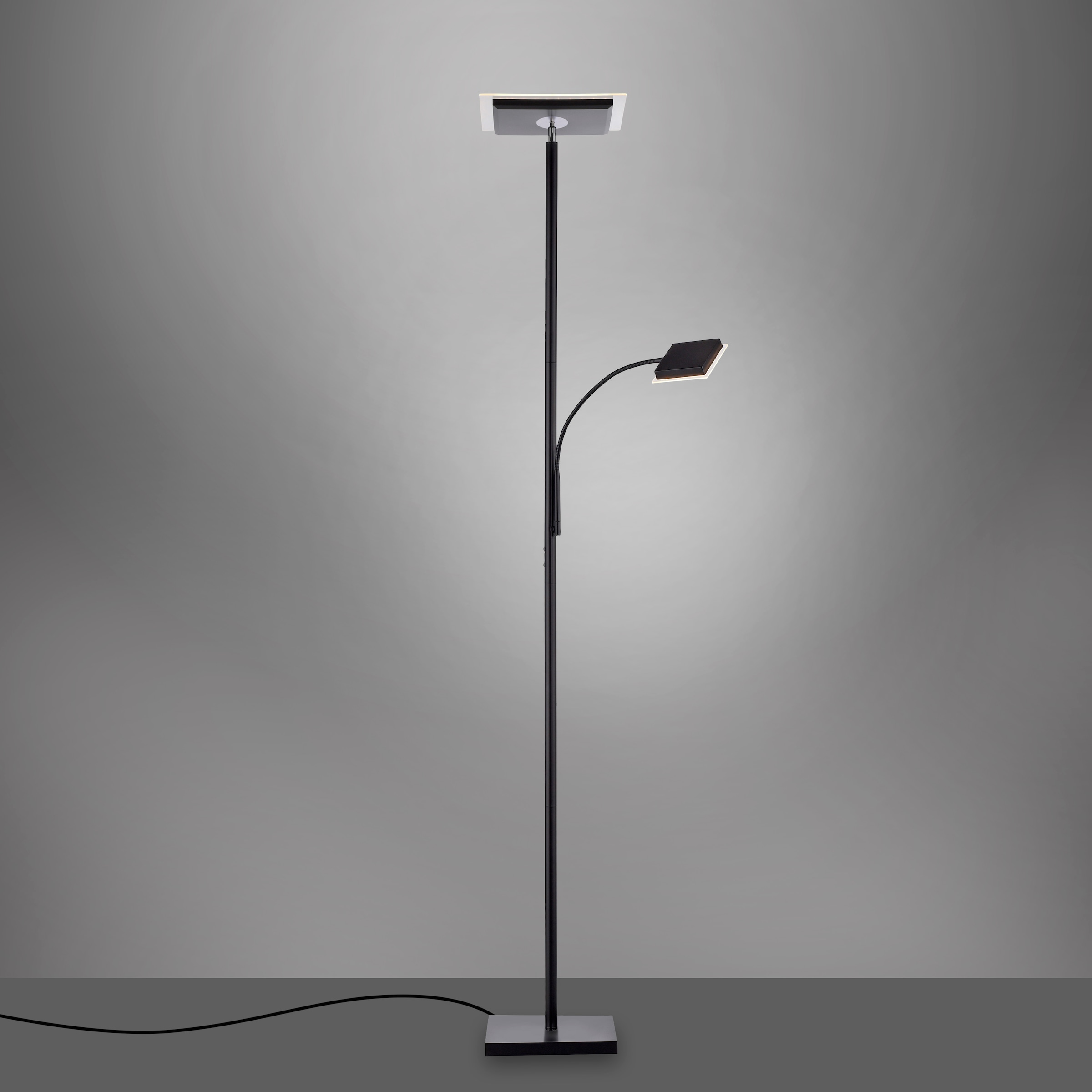 JUST LIGHT Stehlampe »HANS«, 2 flammig, Leuchtmittel LED-Board-LED-Board | LED fest integriert-LED fest integriert, LED, dimmbar über Touchdimmer, Schalter, Touchschalter