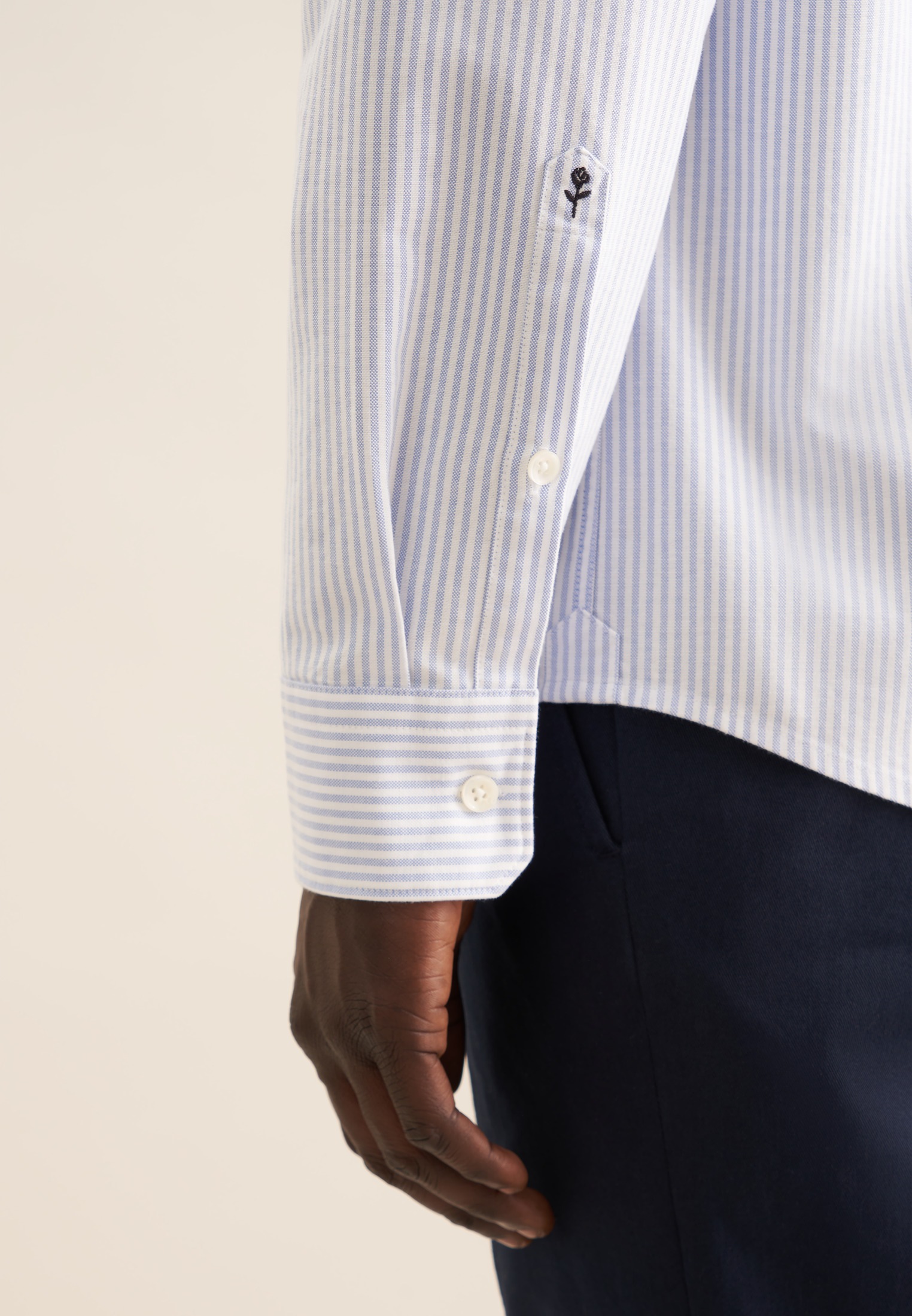 seidensticker Businesshemd, Regular 1/1 Button-Down-Kragen Gestreift