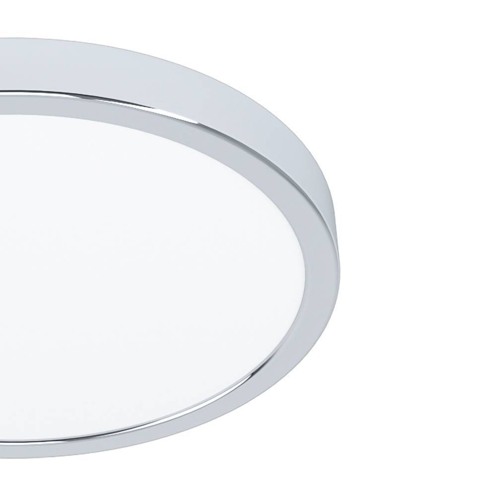 EGLO Deckenleuchte »FUEVA 5 Deckenlampe, chrom, IP44, geringe Aufbauhöhe, 20 Watt, Rund«, Leuchtmittel LED-Modul | LED fest integriert, Aufbauleuchte, Badezimmer, Bad-Deckenlampe, modern, 28,5x2,8cm