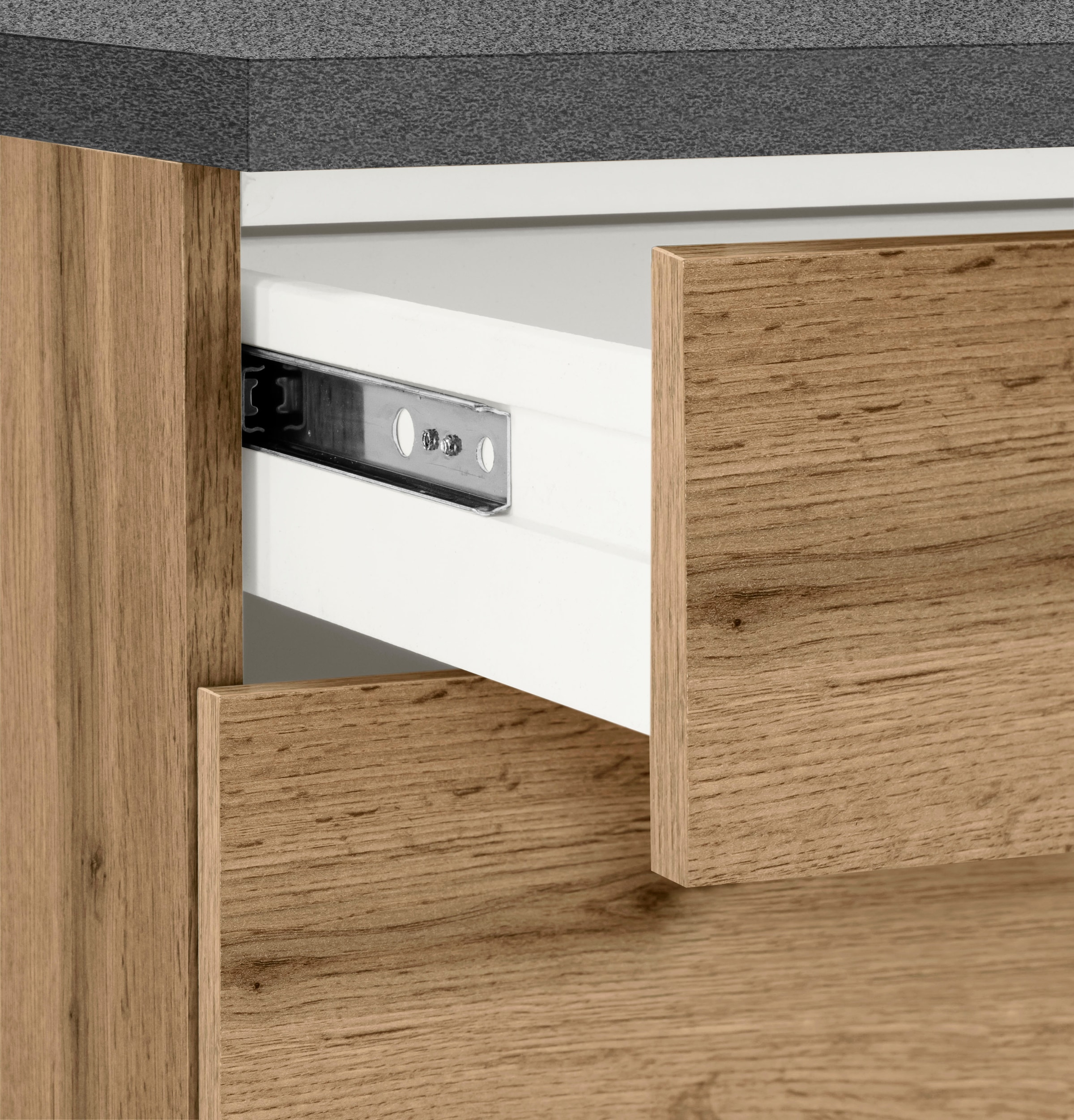 KOCHSTATION Küchenzeile »KS-Colmar« mit E-Geräten, Breite 210 cm