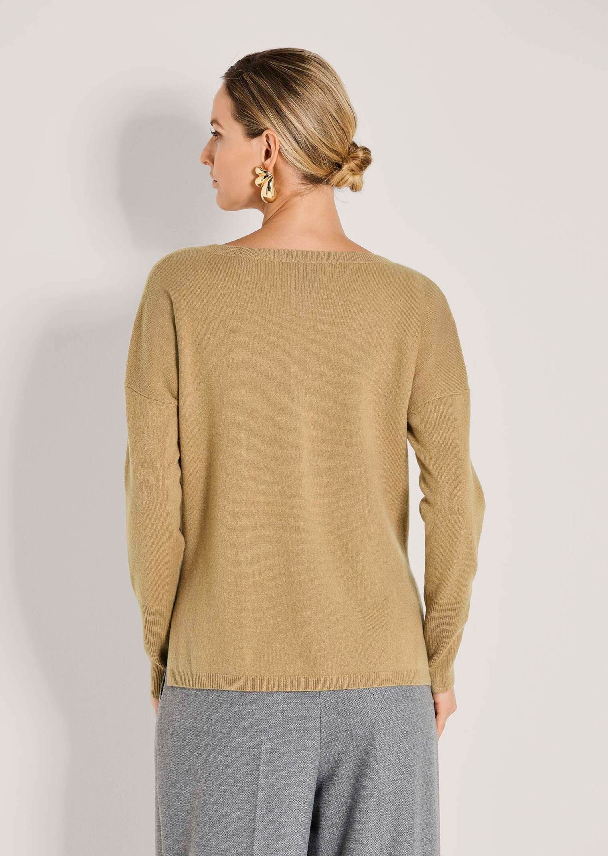 MADELEINE Longpullover »Kaschmirpullover Schlichter Strickpullover mit U-Boot-Ausschnitt« Good-Cashmere-Qualität