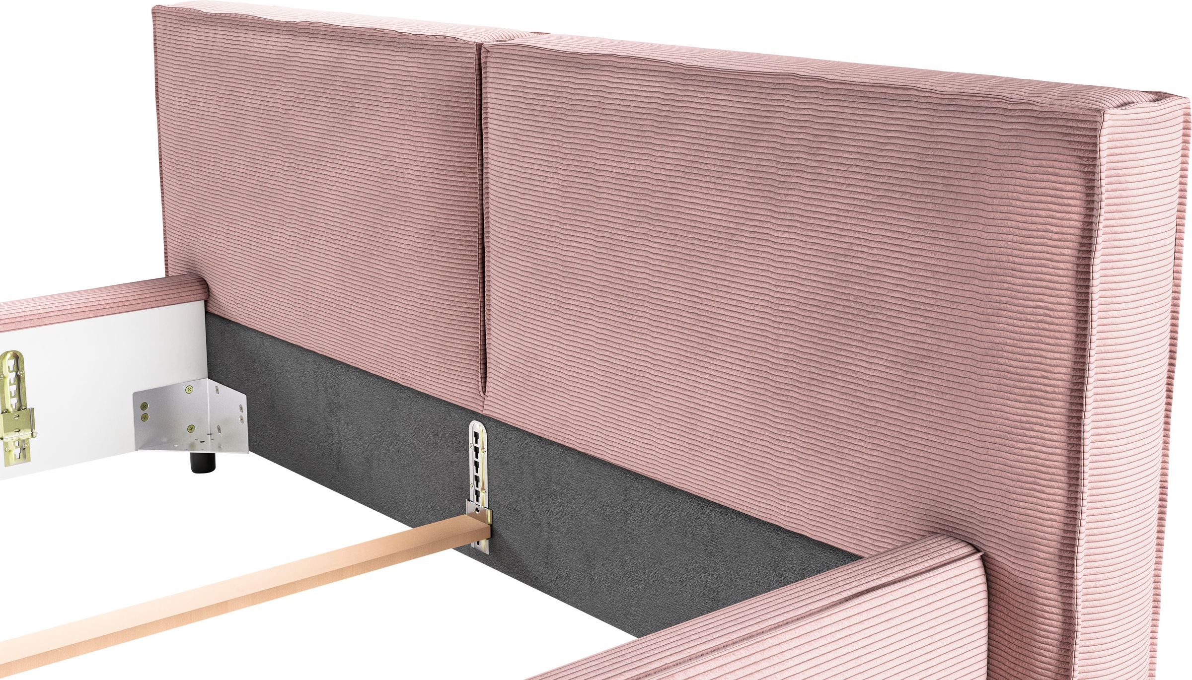 INOSIGN Polsterbett »Adrina mit Biesenoptik, Feincord und Luxus-Microfaser«, bis 280kg, auch in Überlänge 220 cm, 4 Breiten bis 200cm
