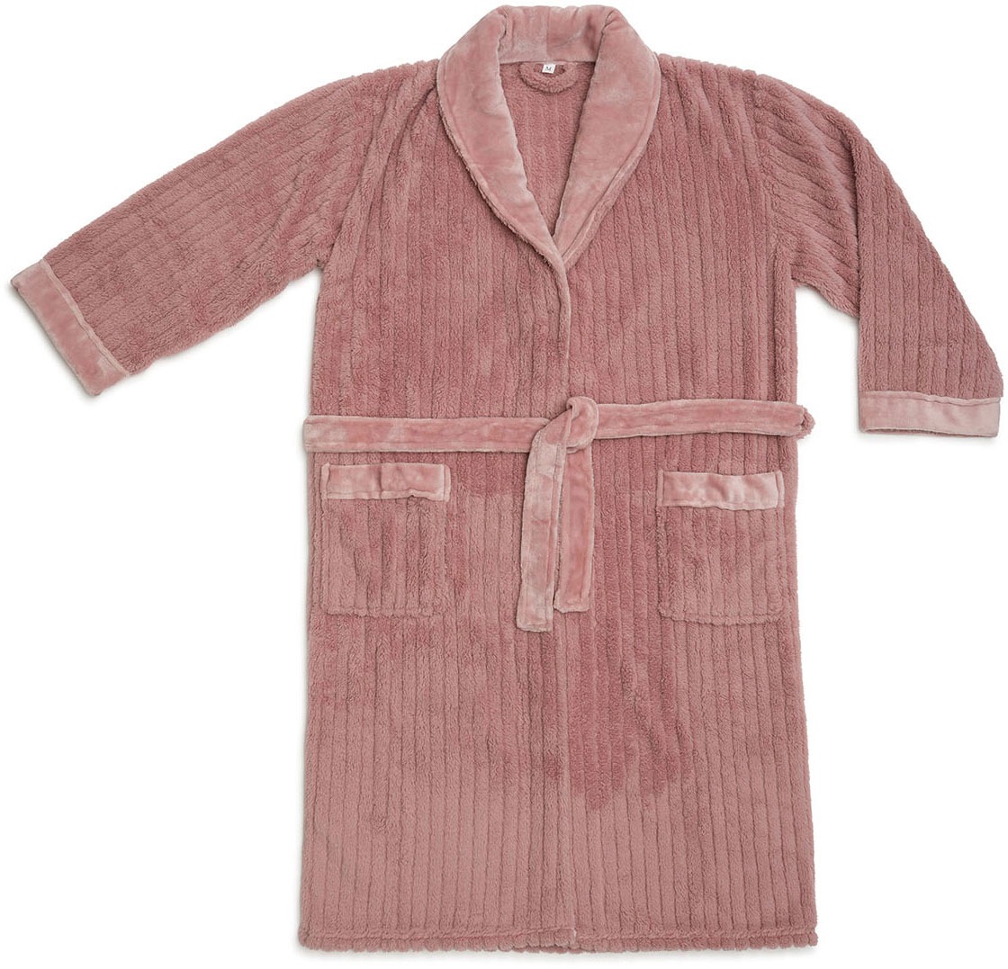 Gözze Unisex-Bademantel »Jennica« 1, 1 Stk. tlg., in Cordoptik, mit Schalkragen, aufgesetzten Taschen und Bindegürtel, Größe M Länge: 120 cm