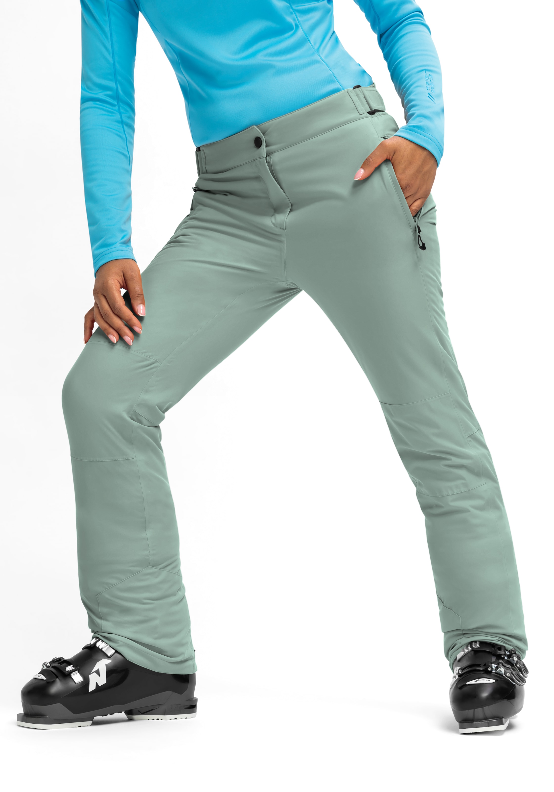Maier Sports Skihose »Vroni slim 2.0«, Damen Schneehose, wind- und wasserdicht, 2 RV-Taschen, Slim Fit