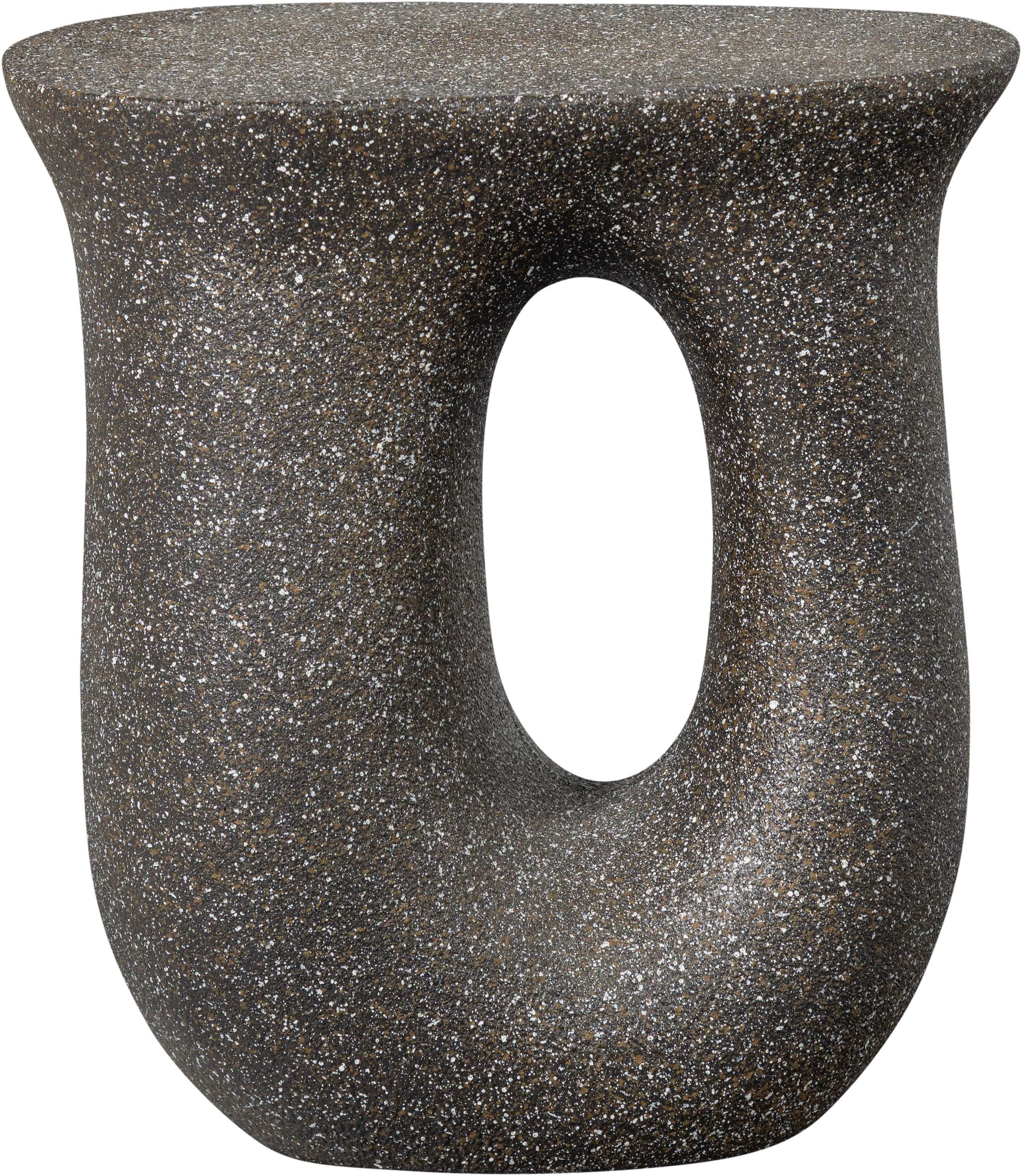 WOOOD Beistelltisch »Moson aus Magnesiumoxid mit organischer Form B 42 x T 33 x H 45 cm« Einzigartig durch Materialstruktur, Tragkraft 20 kg, Eigengewicht 6 kg