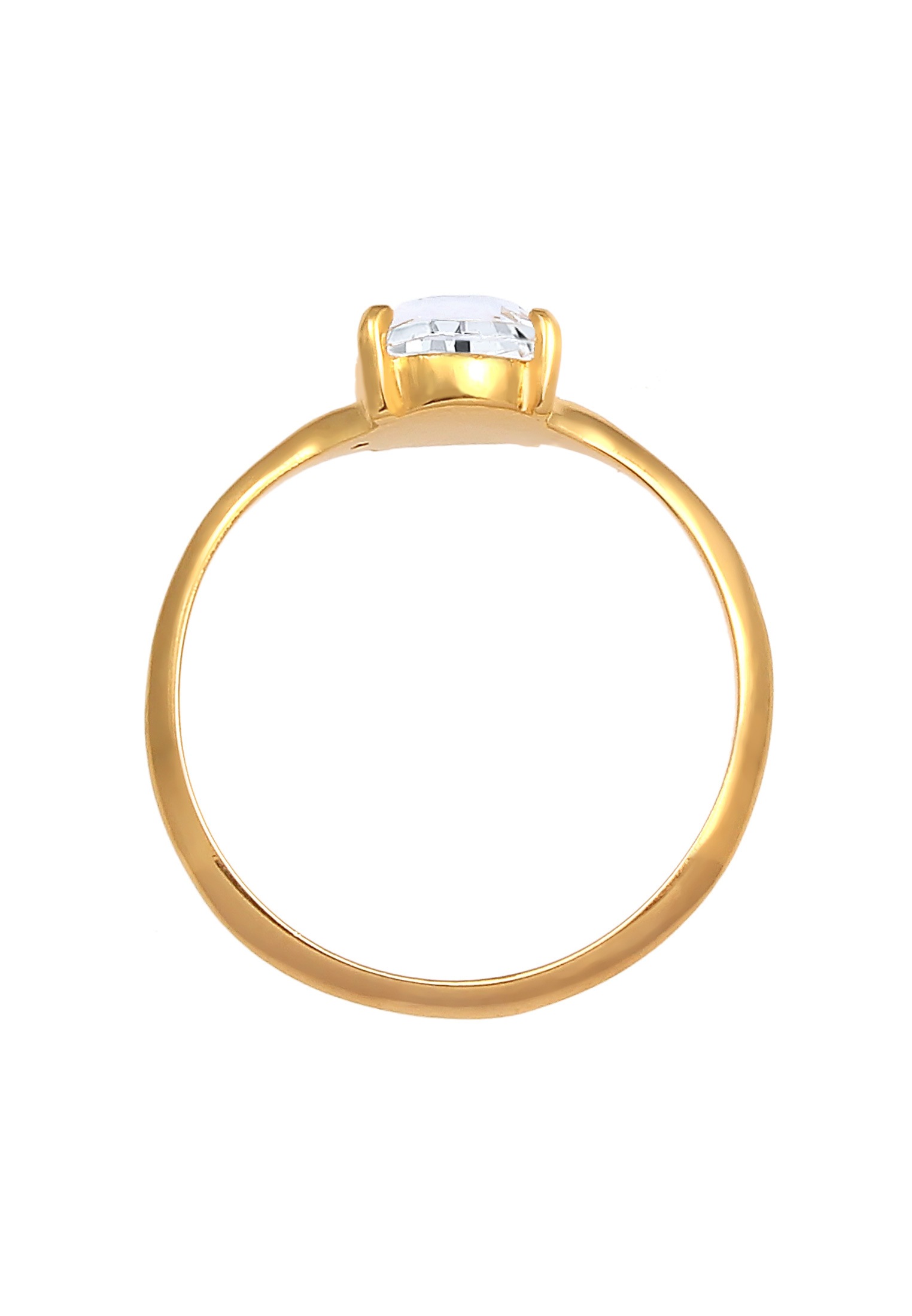 Elli Silberring »Ring Solitär Rund Verlobung Kristalle 925 Sterling Silber«