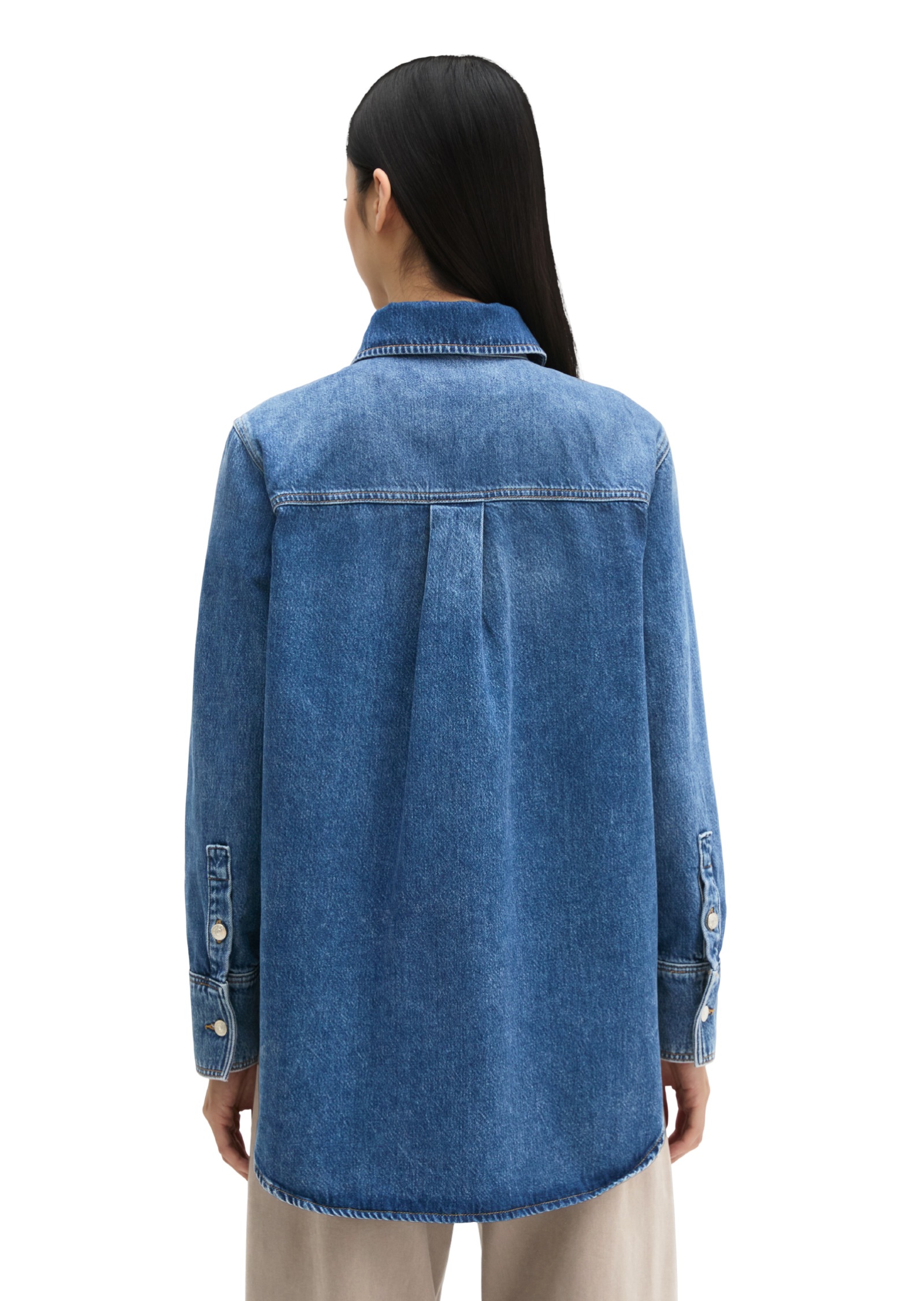 Marc O'Polo Jeansbluse relaxed aus Rigid Denim