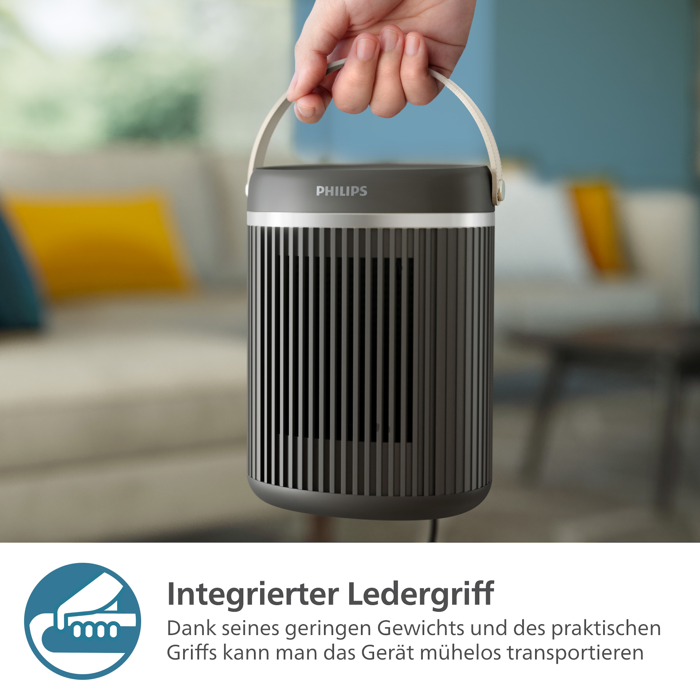 Philips Heizlüfter »aus Keramik, Kompakt 3000 Series CX3120/01, spart bis zu 50 % Energie«, 2000 W, mit schnellem Aufheizen in nur 2 Sekunden, mit der Air+ App verbunden