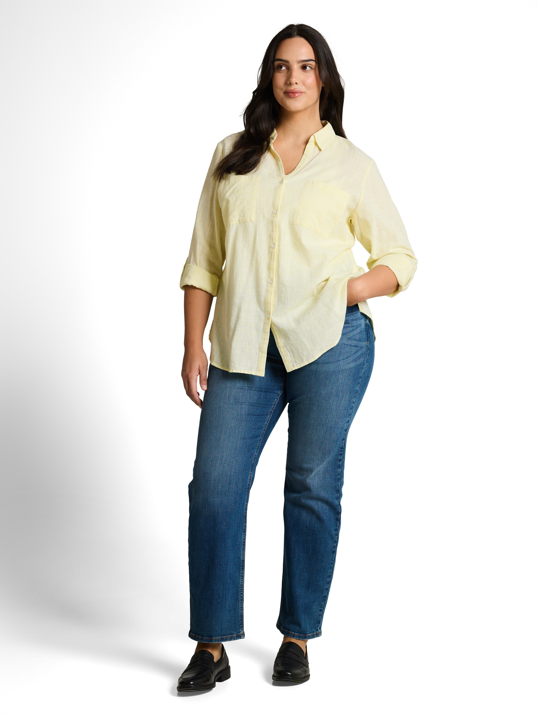 TOM TAILOR PLUS Shirtbluse »TTP Blouse« mit aufgesetzten Brusttaschen