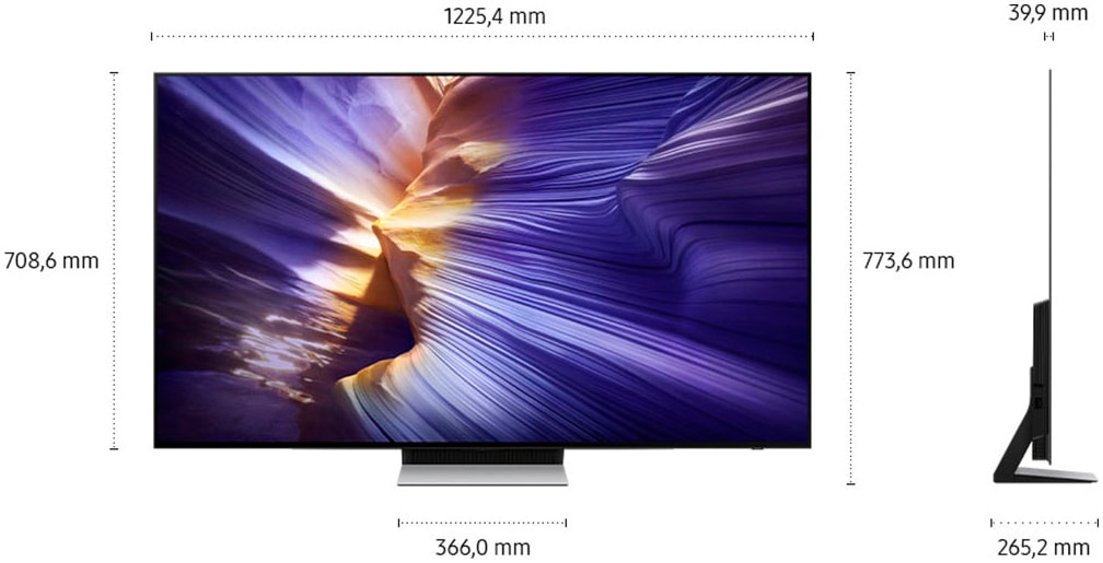 Samsung OLED-Fernseher »GQ55S90FAE« 138 cm/55 ″ Smart-TV HDR+, Dolby Atmos & AI Sound, Gaming Hub, Upscaling Pro, bis zu 144Hz