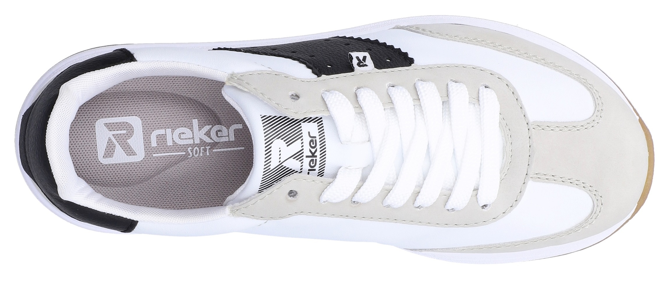 Rieker Sneaker  Schnürschuh, Halbschuh, Freizeitsneaker mit Kontrastbesätze