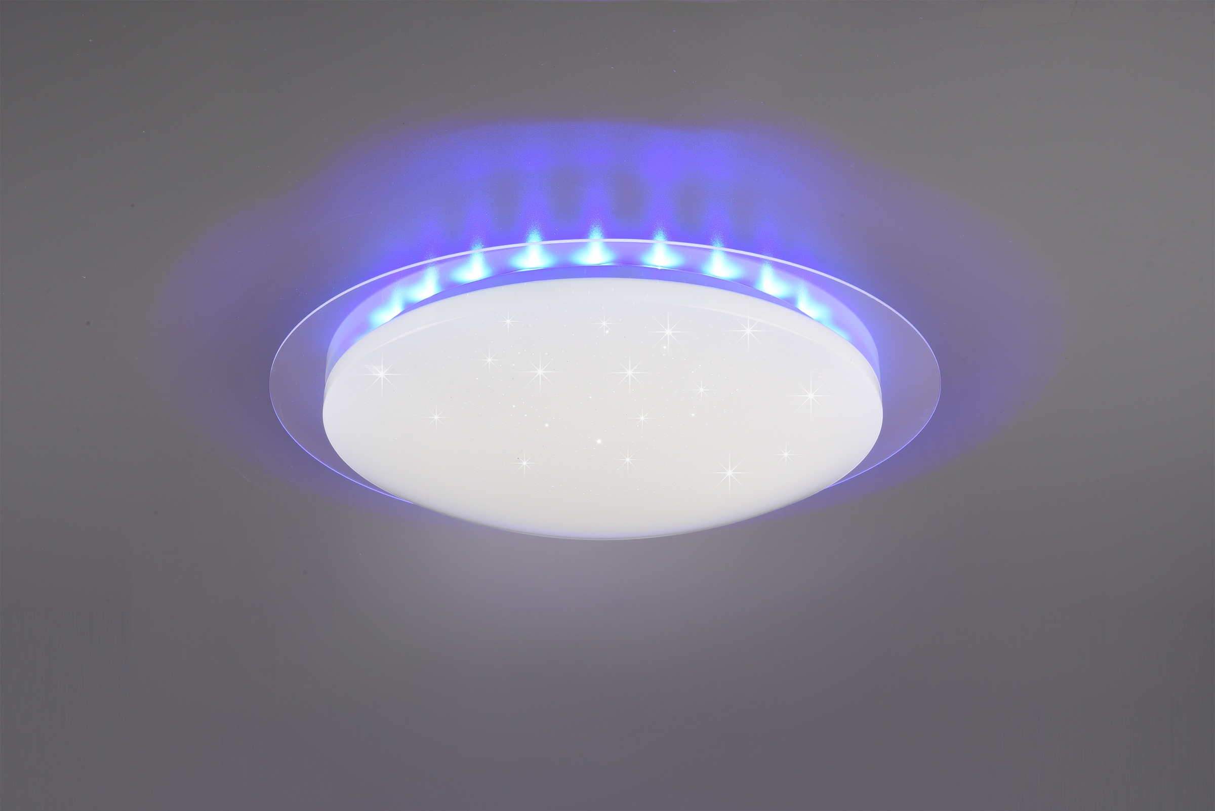 TRIO Leuchten LED Deckenleuchte »Joleen«, 1 flammig-flammig, Ø 48 cm mit  RGB Backlight, Starlight-Effekt, inkl. Fernbed., Dimmer bestellen bei OTTO