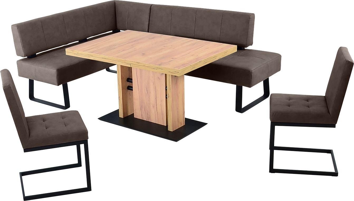 K+W Komfort & Wohnen Essgruppe »Spider II« 4 Stk. tlg. langer Schenkel wahweise in 2 Breiten, 2 Freischwinger, 1 Tisch
