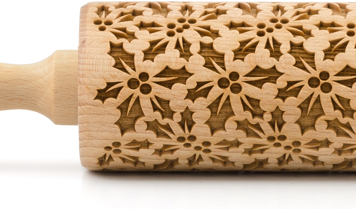 folkroll Teigroller »3D-Motiv-Teigrolle« Stechpalme