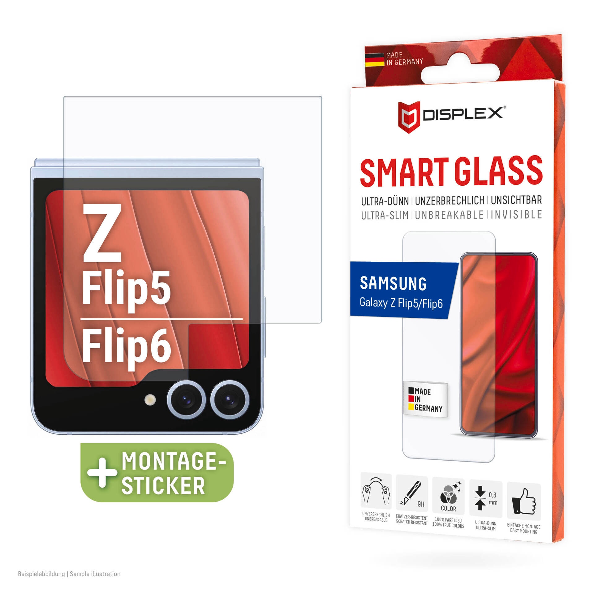 Displayschutzglas »Smart Glass«, Displayschutzfolie, Schutzfolie, Bildschirmschutz,...