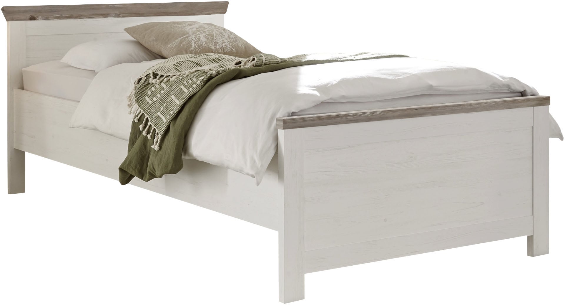 Home affaire Bett »Florenz Doppelbett Landhausstil Bettgestell (100,140 oder 180/200cm)« aus FSC®-zertifiziertem Holzwerkstoff, in 3 Breiten