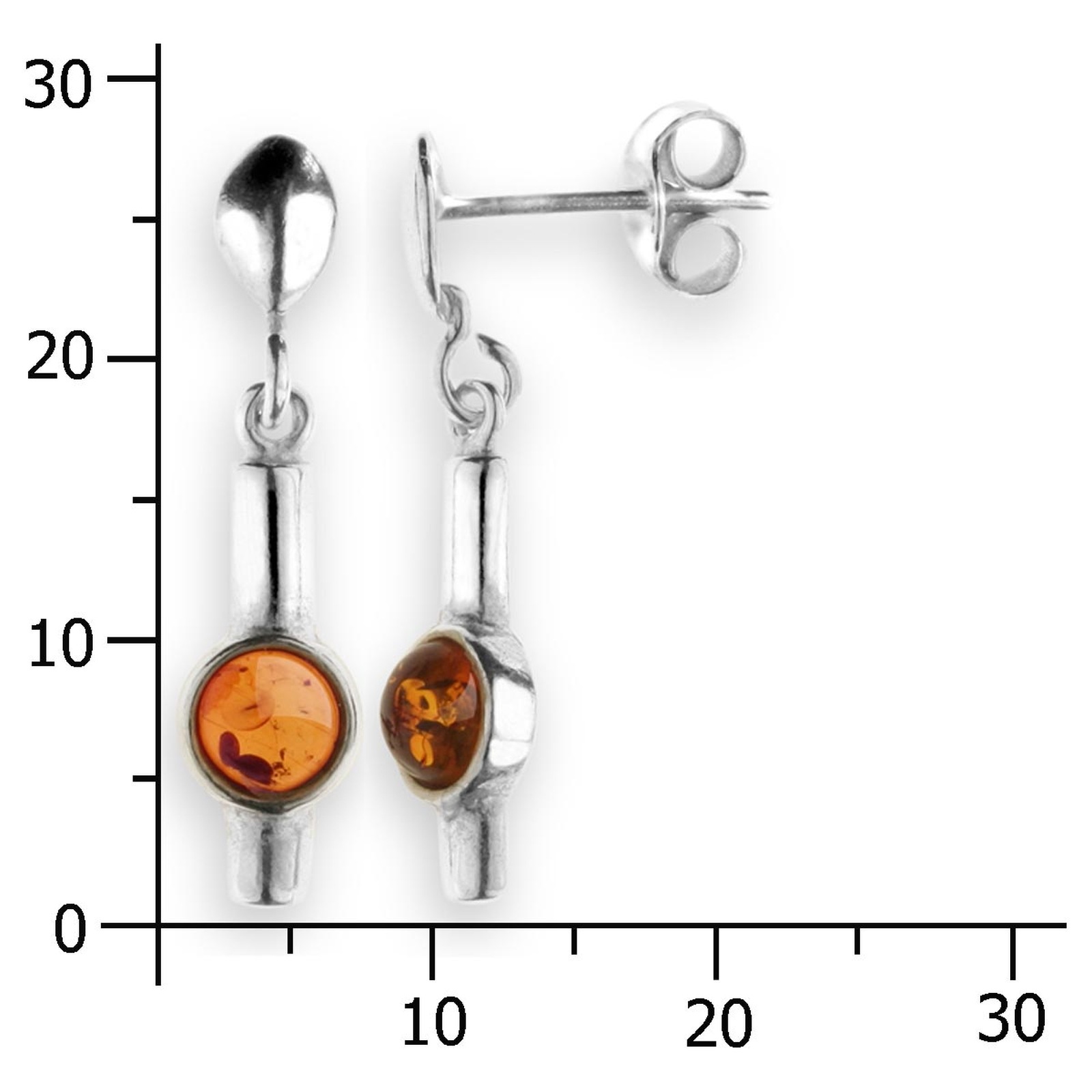 OSTSEE-SCHMUCK Paar Ohrhänger »- Cirsten - Silber 925/000 - Bernstein«