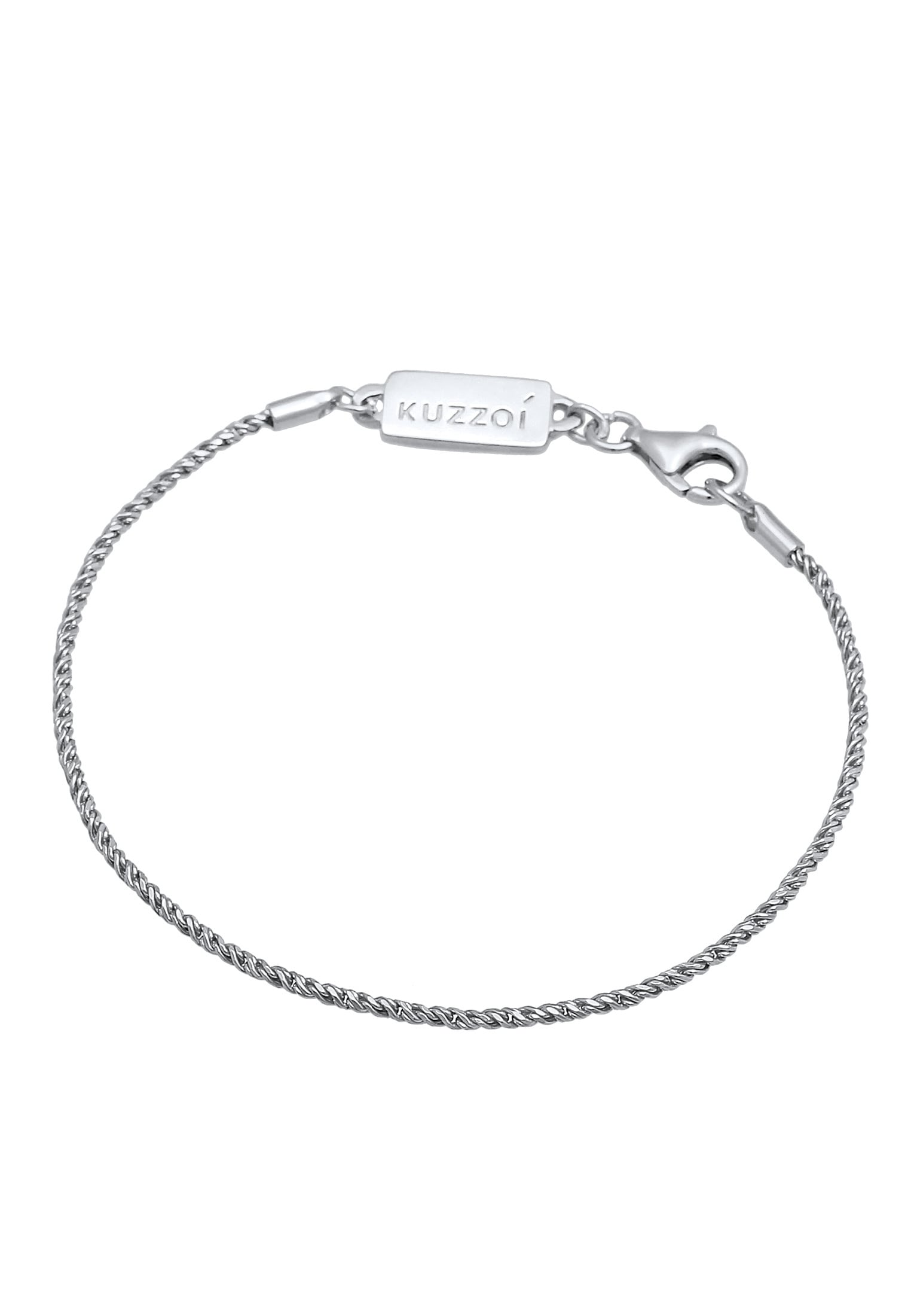 Kuzzoi Armkette »Armband Herren Basic Kordelkette Gedreht 925 Silber«