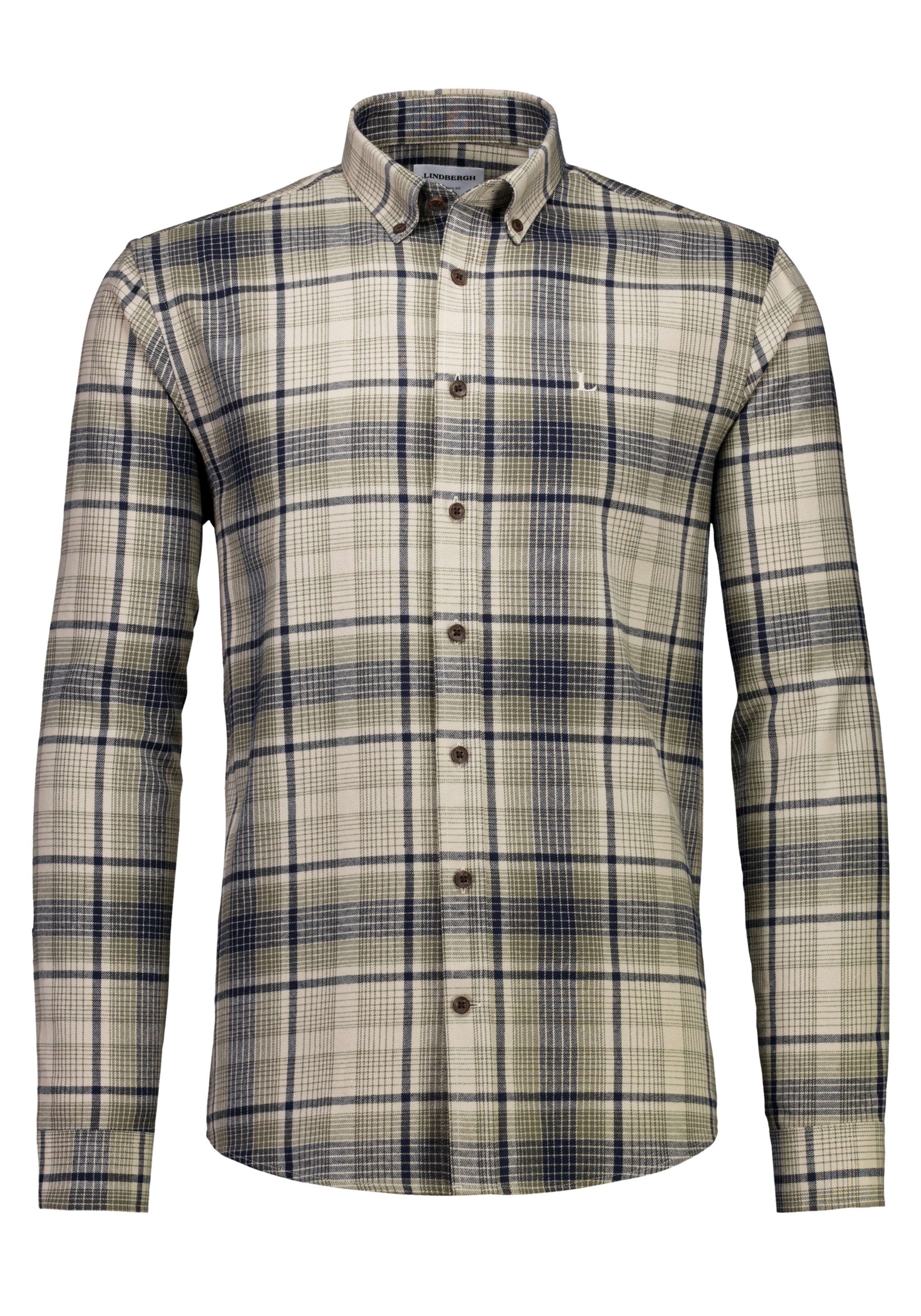 LINDBERGH Karohemd mit Knopfleiste und Button-Down-Kragen / Relaxed Fit