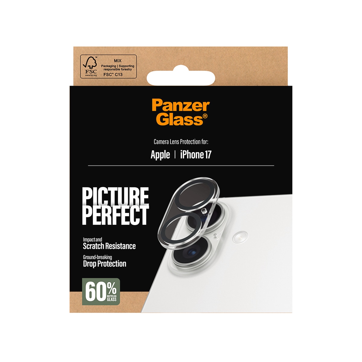 CARE by PanzerGlass Kameraschutzglas »PicturePerfect Camera Lens Protector« für Apple iPhone 17 Kameraschutz,Linsenschutz,Objektivschutz, kratz- & stoßfest