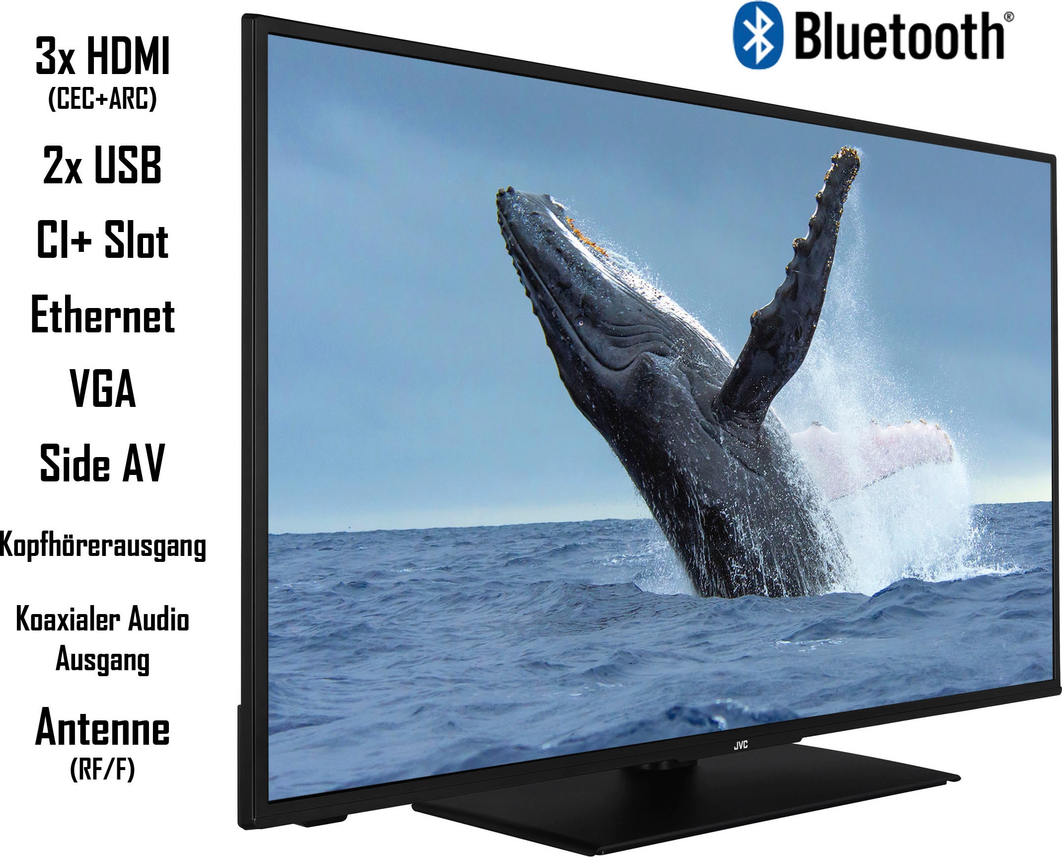 JVC LED-Fernseher HD, »LT-43VF5155«, Zoll, 108 Monate jetzt Smart Full inklusive OTTO HD+ Triple-Tuner, HDR, TV, 6 bei cm/43
