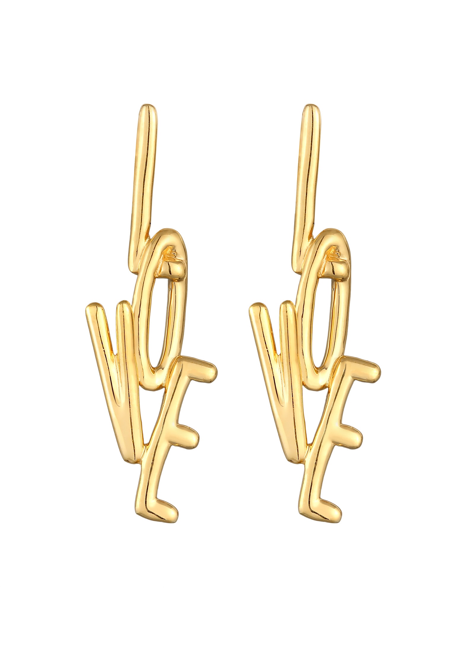 Elli Paar Ohrstecker »Ohrringe Love Liebe 925 Silber«