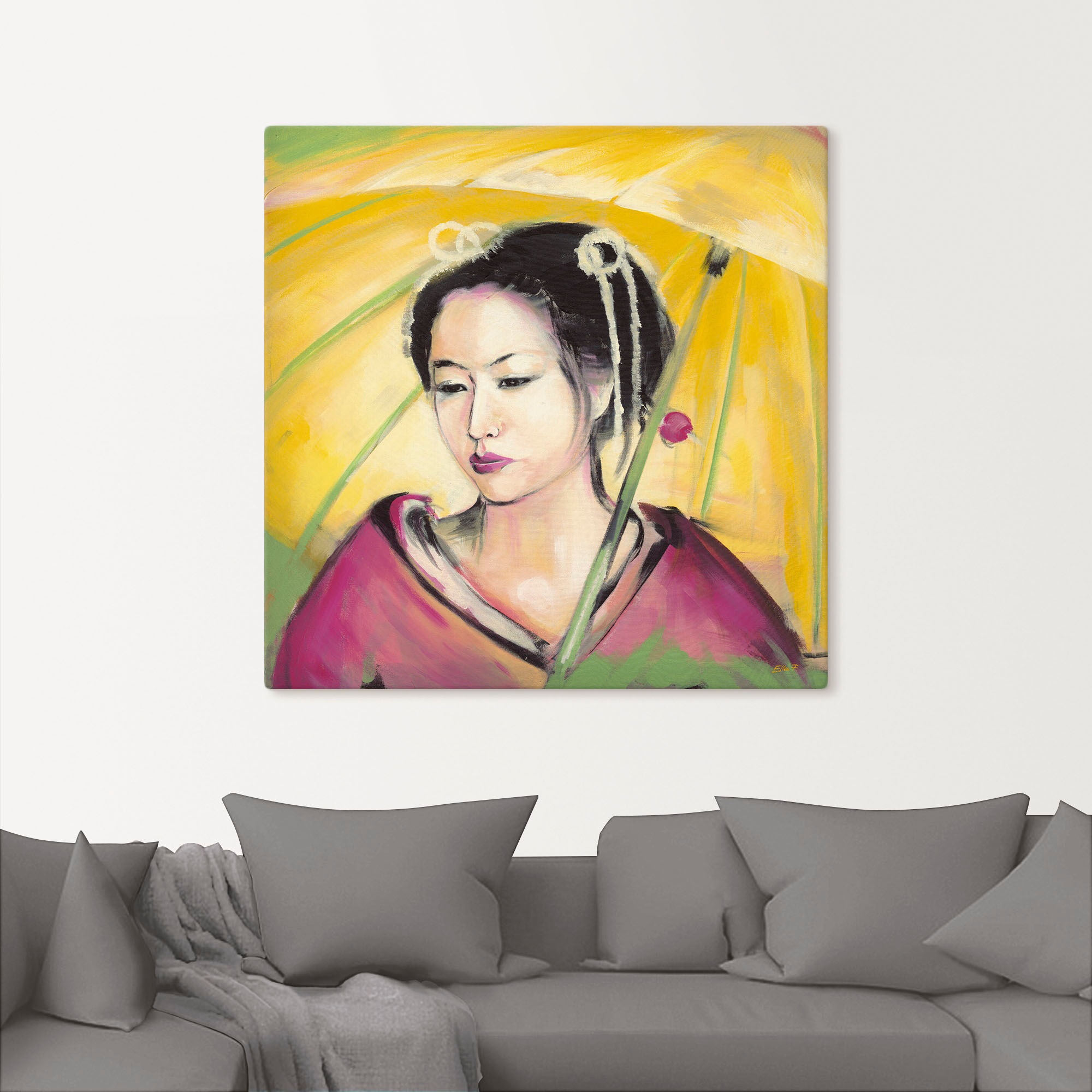 Artland Wandbild »Geisha«, Frau, (1 St.), als Leinwandbild, Wandaufkleber in verschied. Größen
