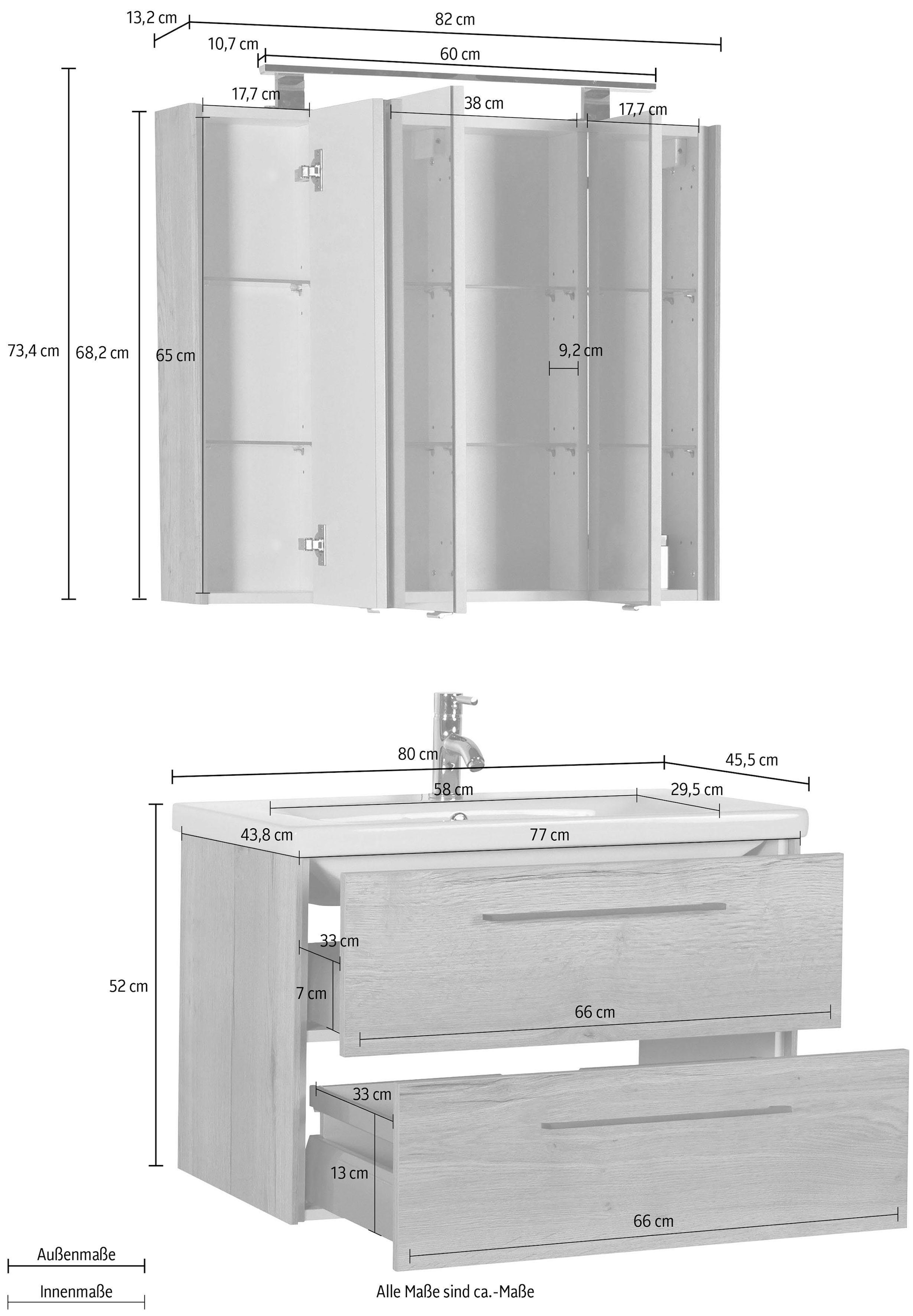 MARLIN Badmöbel-Set »3400«, (Set, 2 St.), Breite 80 cm online kaufen