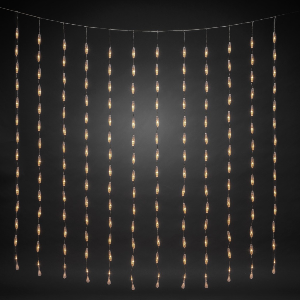KONSTSMIDE LED-Lichtervorhang »Weihnachtsdeko aussen«, 400 warm weiße Dioden