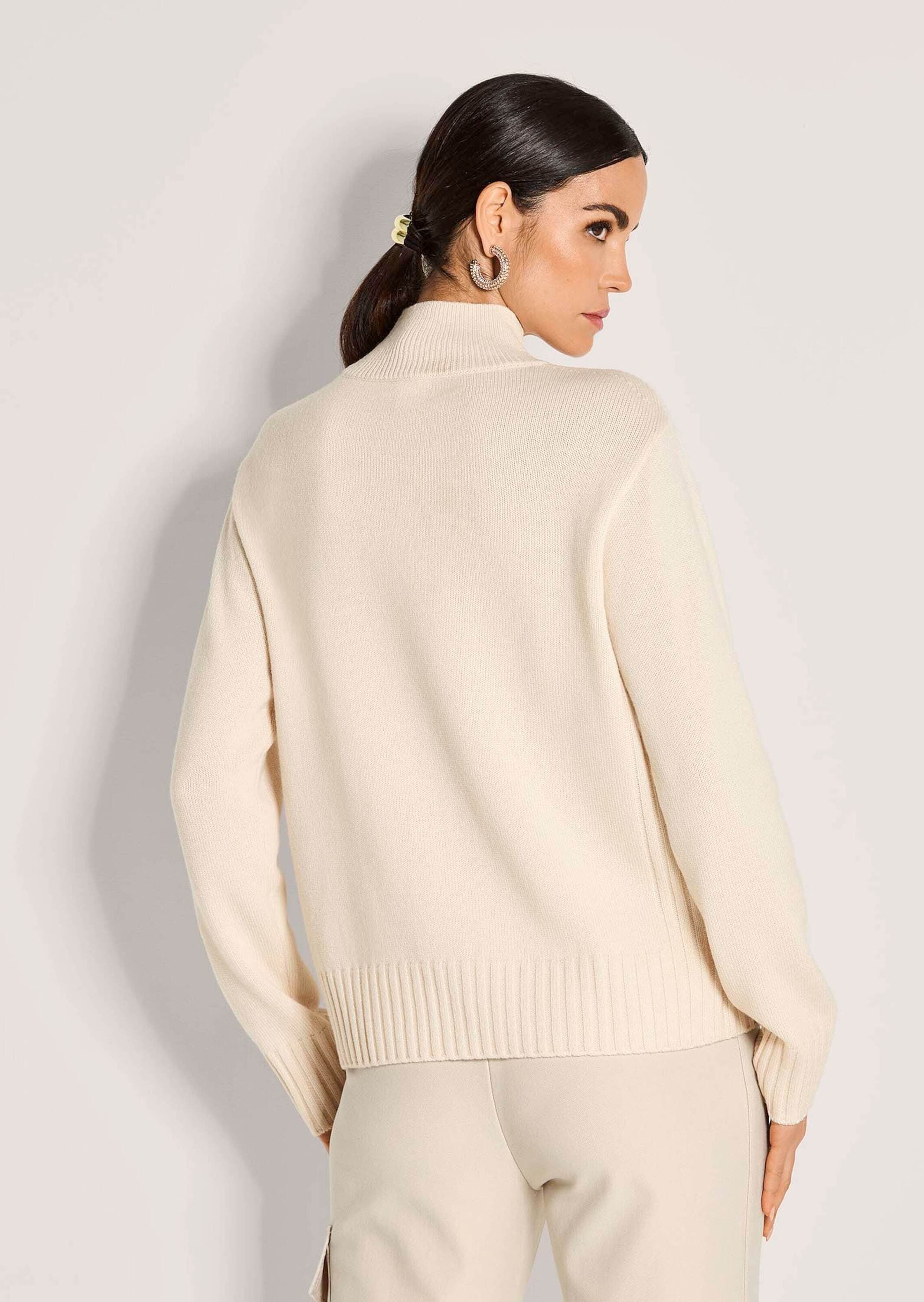 MADELEINE Longpullover »Strickpullover Stilvoller Kaschmirpullover mit Stehkragen« Mit edlem Kaschmir