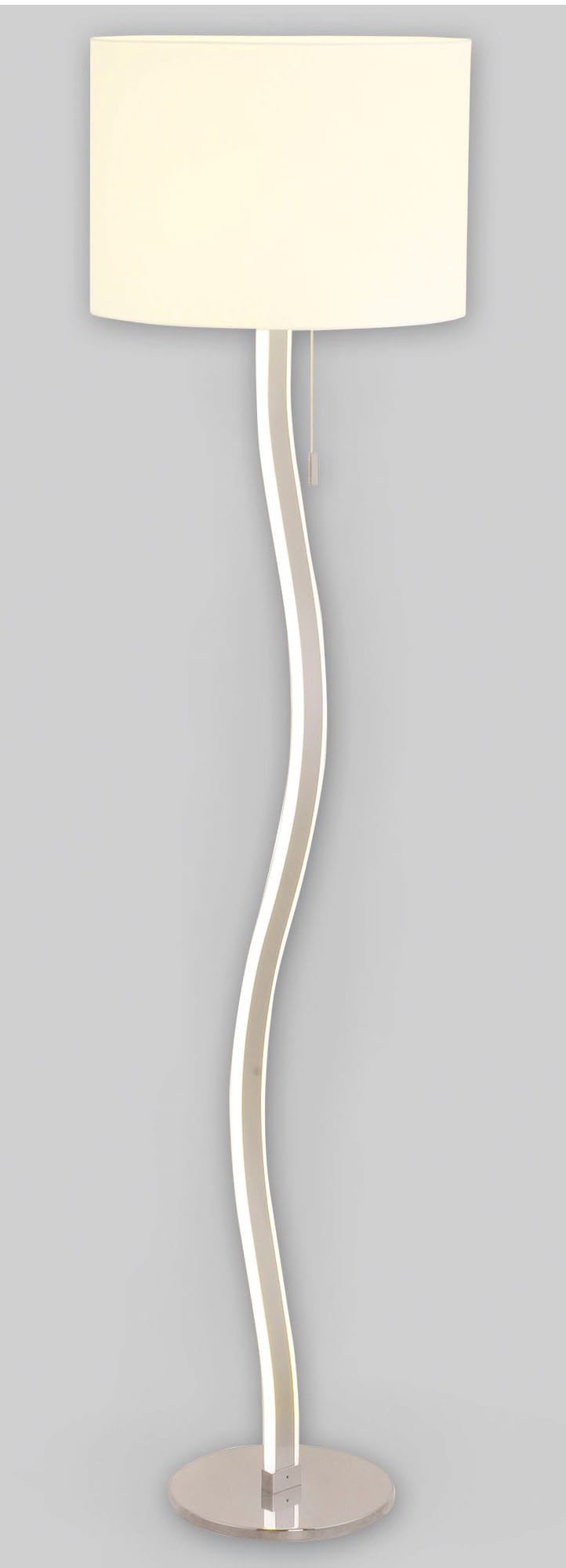 näve LED Stehlampe »Aurelia«, 1 flammig, Leuchtmittel E27 | ohne Leuchtmittel, excl. 1x E27 max. 60W, incl. LED, Höhe 163cm, Schirm weiß D: 40cm