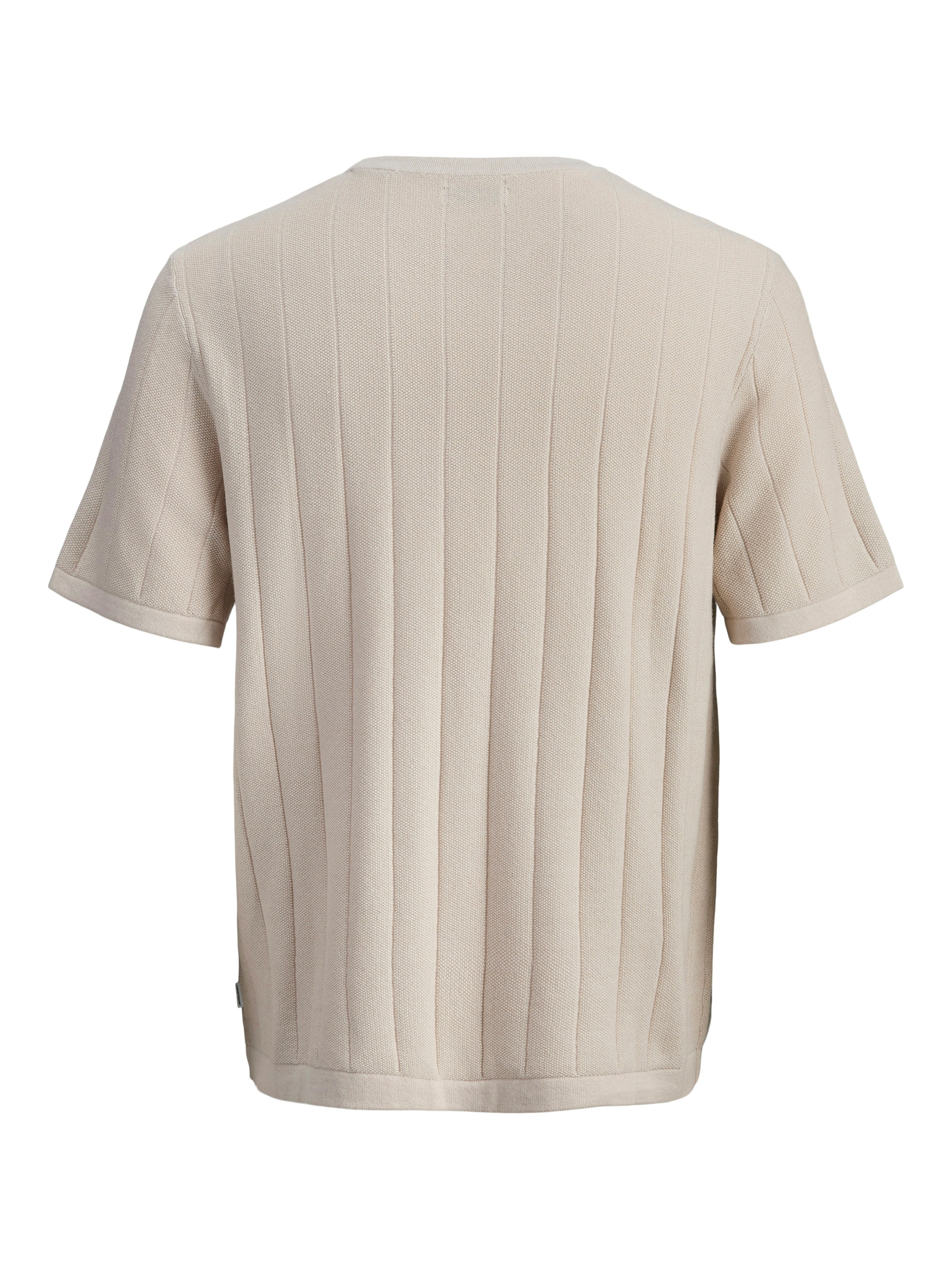 Jack & Jones Kurzarmpullover »JJEBRADLEY KNIT TEE SS LN« Baumwolle, mit vertikaler Rippstruktur