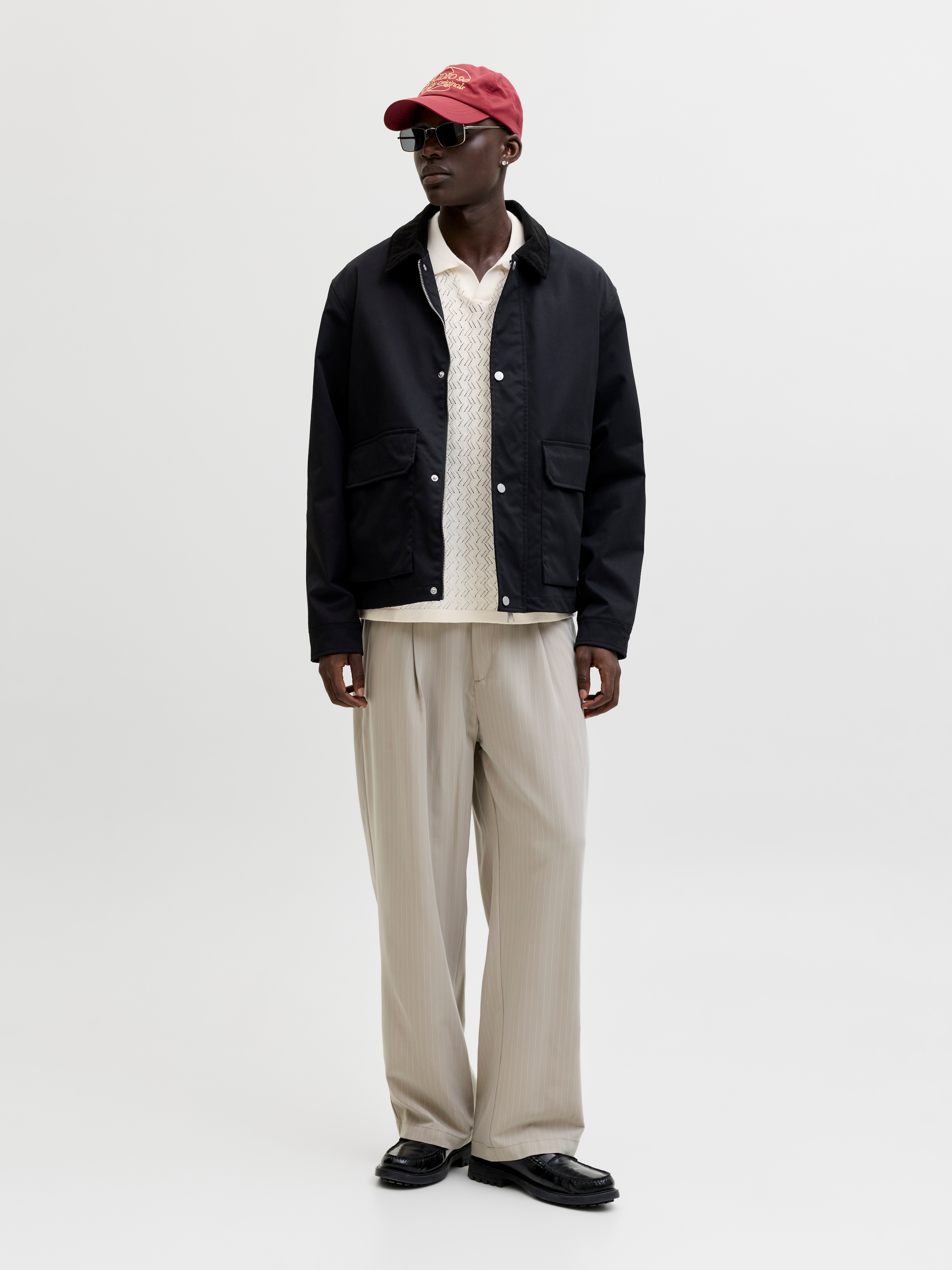Jack & Jones Polokragenpullover »JORTYLER KNIT SS SPLIT NECK POLO SN« Baumwollmischung, regular fit