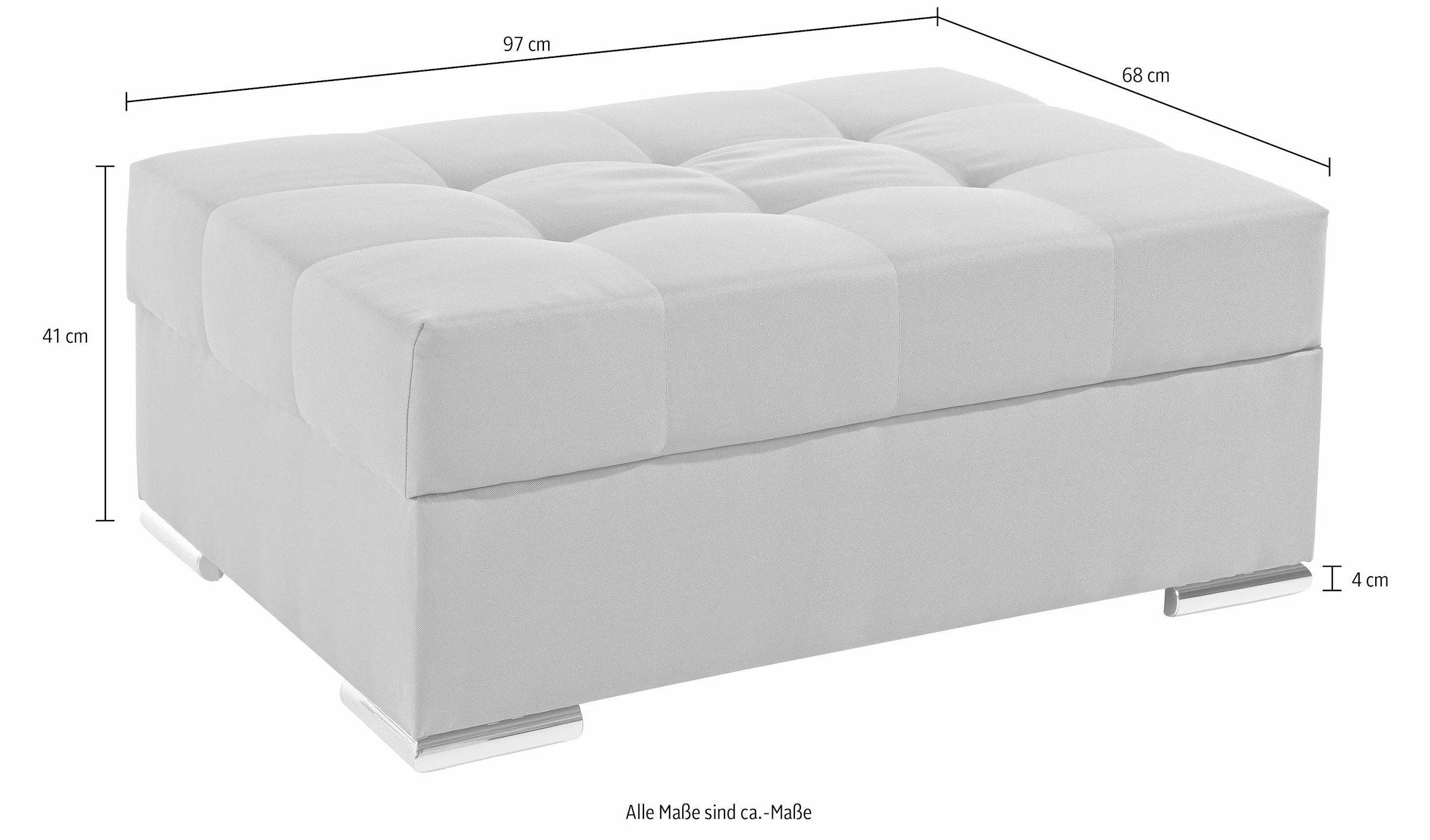 COLLECTION AB Polsterhocker »Josy, B: 97 cm« individuell zu kombinieren, Federkern