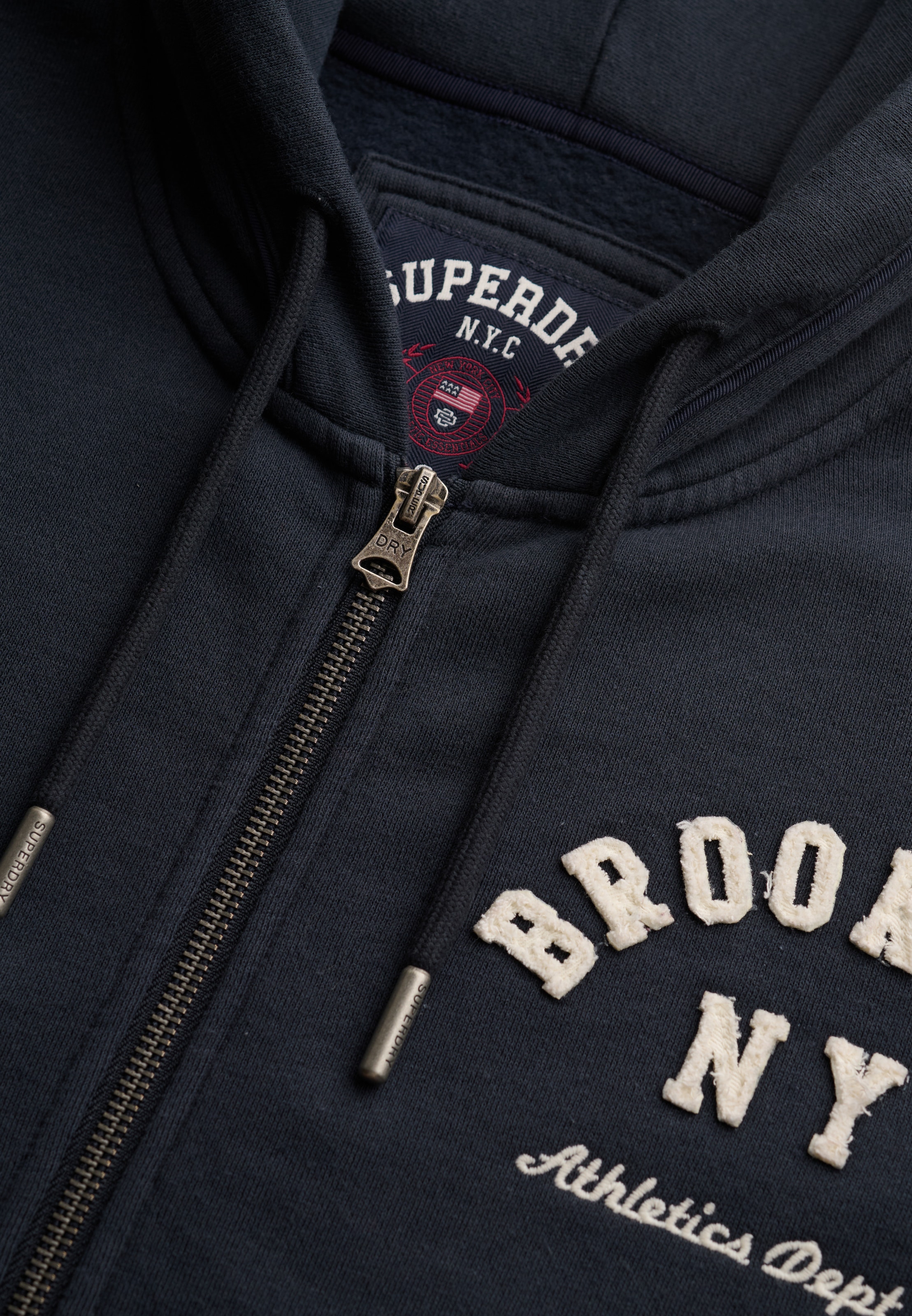 Superdry Kapuzensweatjacke »ATH ESS RELAXED CROP ZIPHOOD« Baumwollmischung