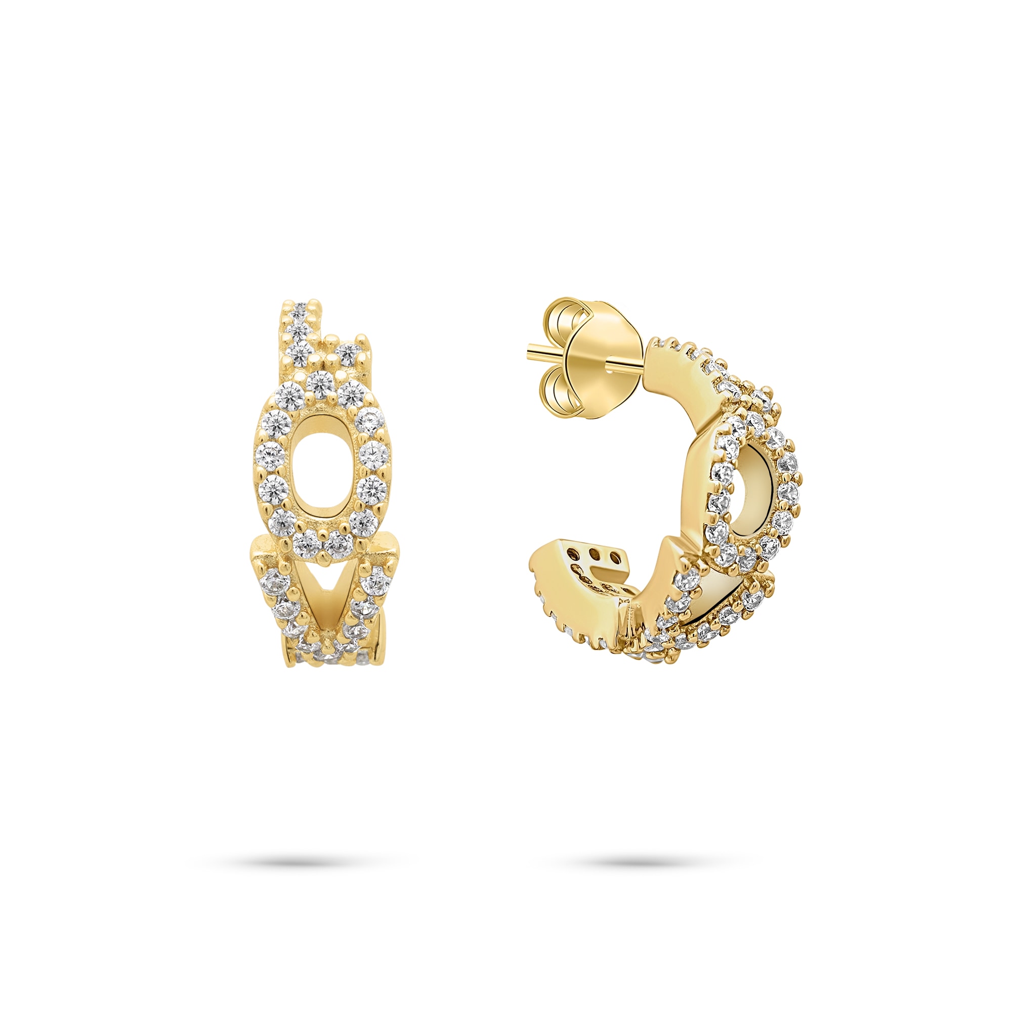 Tamaris Paar Creolen »Schmuck Geschenk Silber 925 Creole Love Letters« mit Zirkonia (synth.)