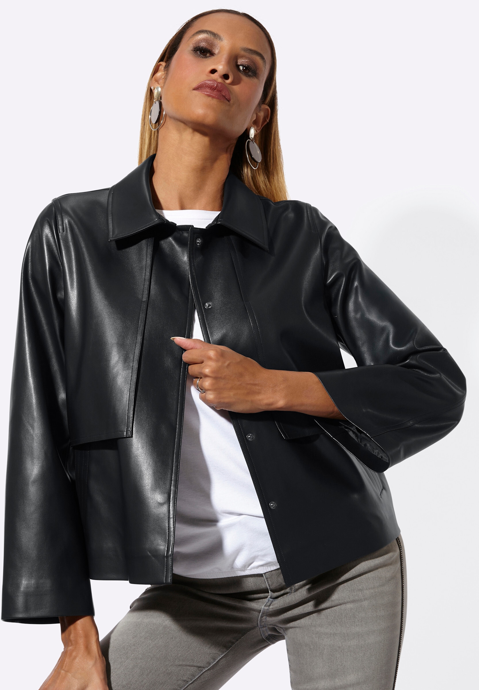 creation L Shirtjacke »Indoor-Jacke Shirtjacke im beliebten Lagen-Look«