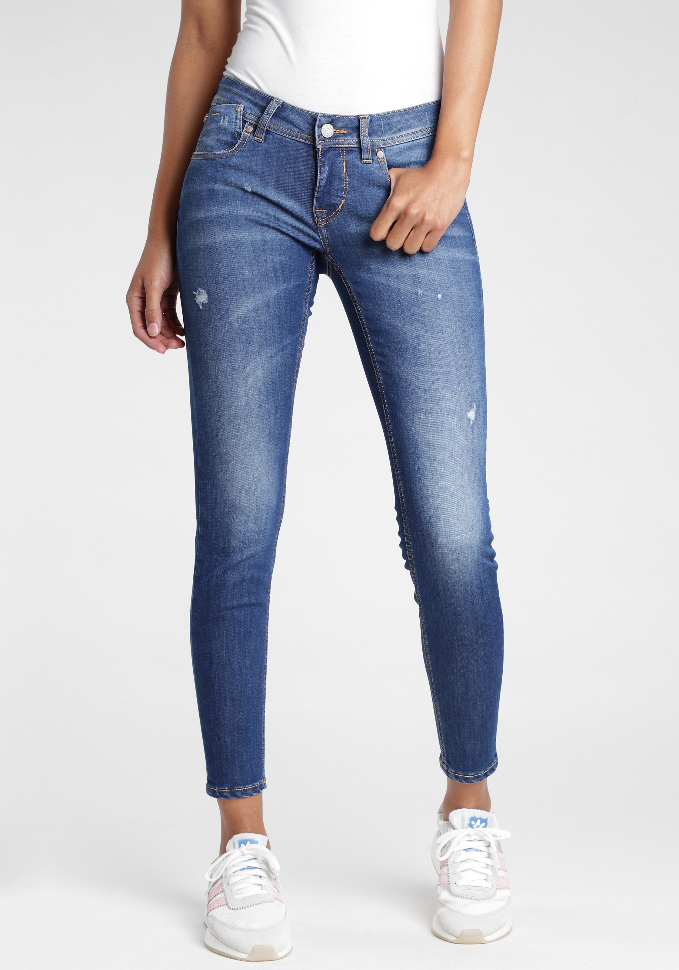 GANG Skinny-fit-Jeans, mit Destroyed-Effekten
