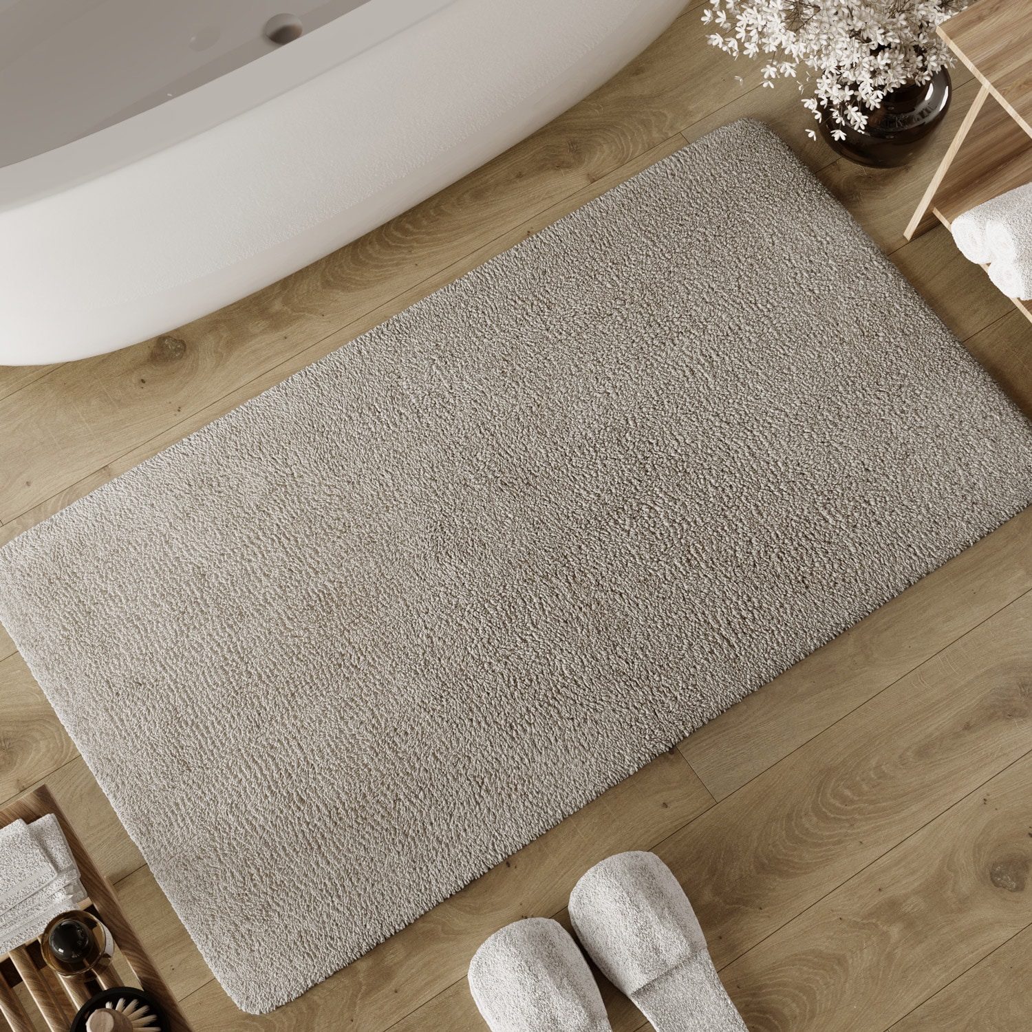 Wecon home Basics Badematte »Erik« Höhe 20 mm waschbar, rutschfest, sehr weich, strapazierfähig, pflegeleicht
