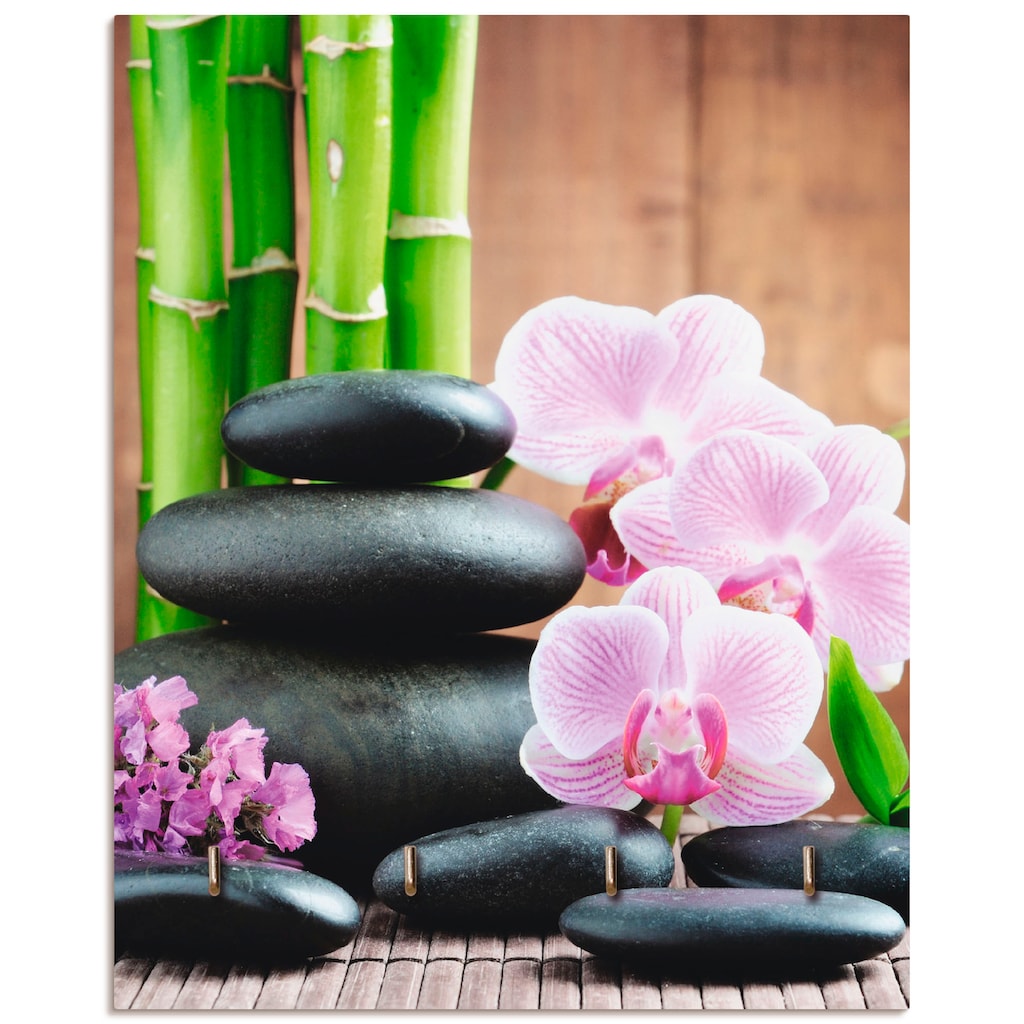 Artland Hakenleiste »Spa Konzept Zen Steinen Orchideen«