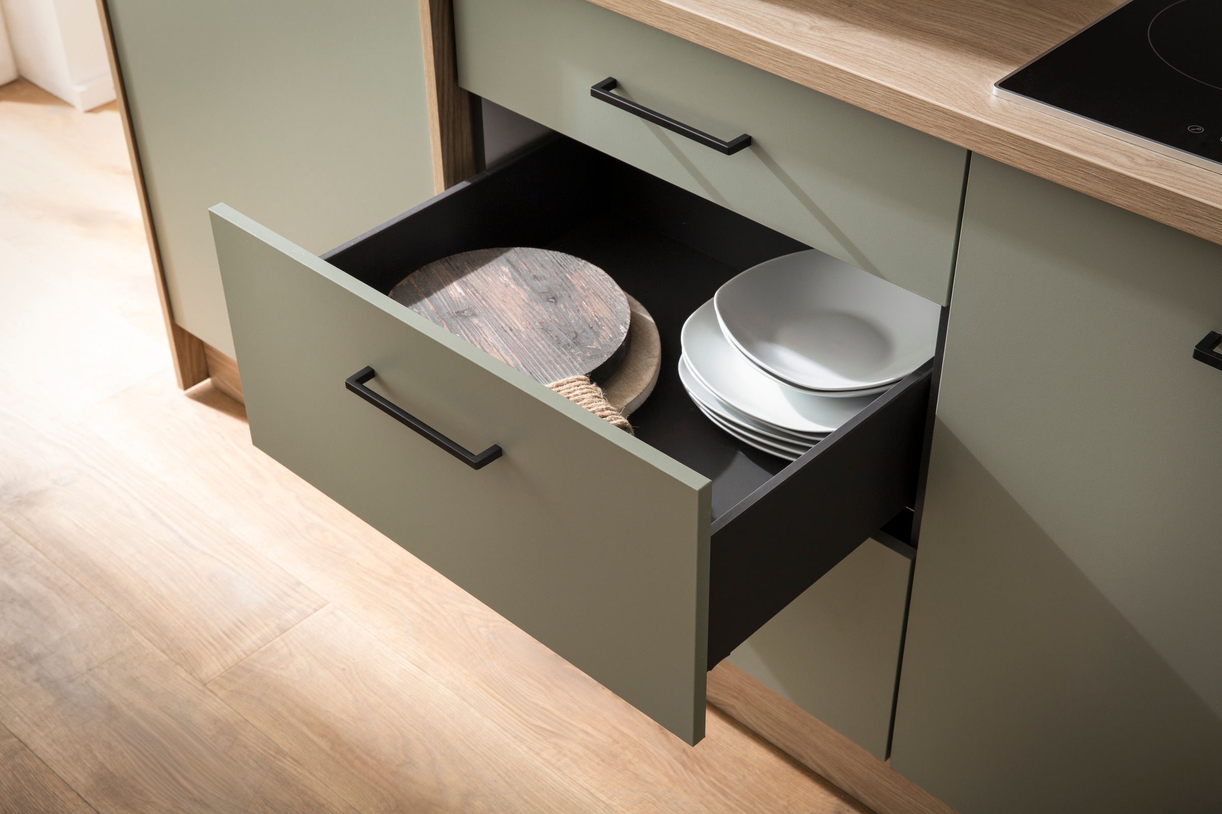 KOCHSTATION Küchenzeile »KS-Kolari, Küchenblock Made in Germany« Breite 290 cm, wahlweise mit Hanseatic-E-Geräten